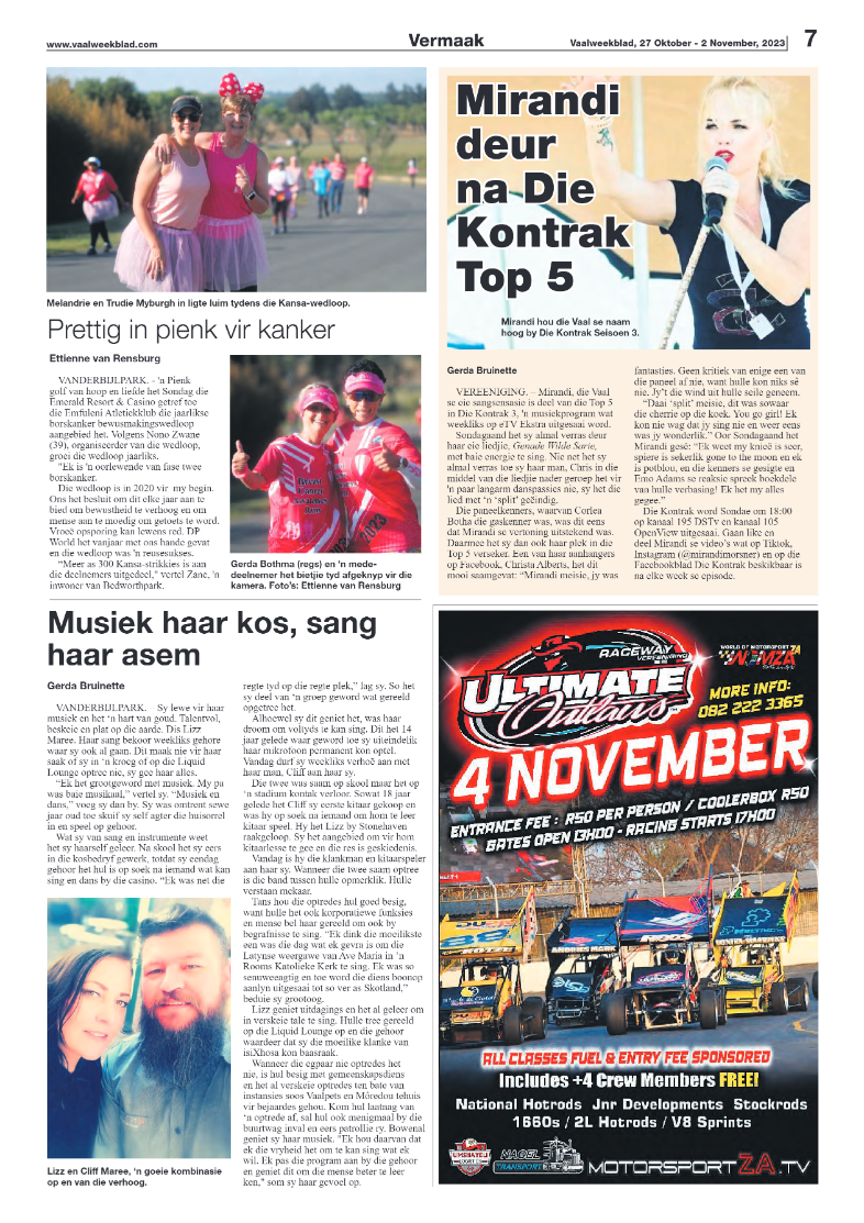 Vaalweekblad, 27 Oktober – 2 November, 2023 page 7