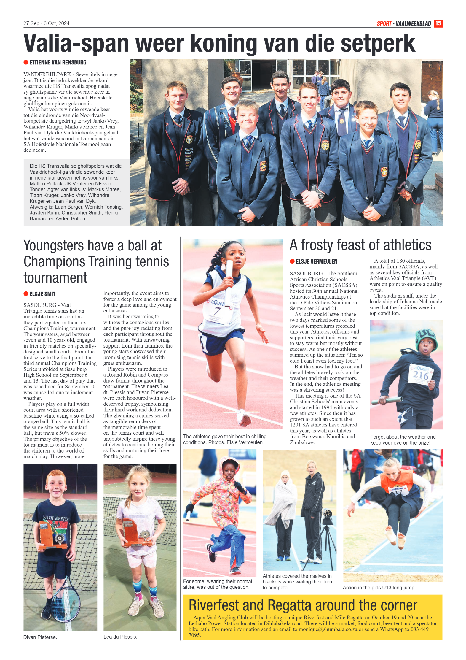 Vaalweekblad – 27 Sep – 3 Oct, 2024 page 15