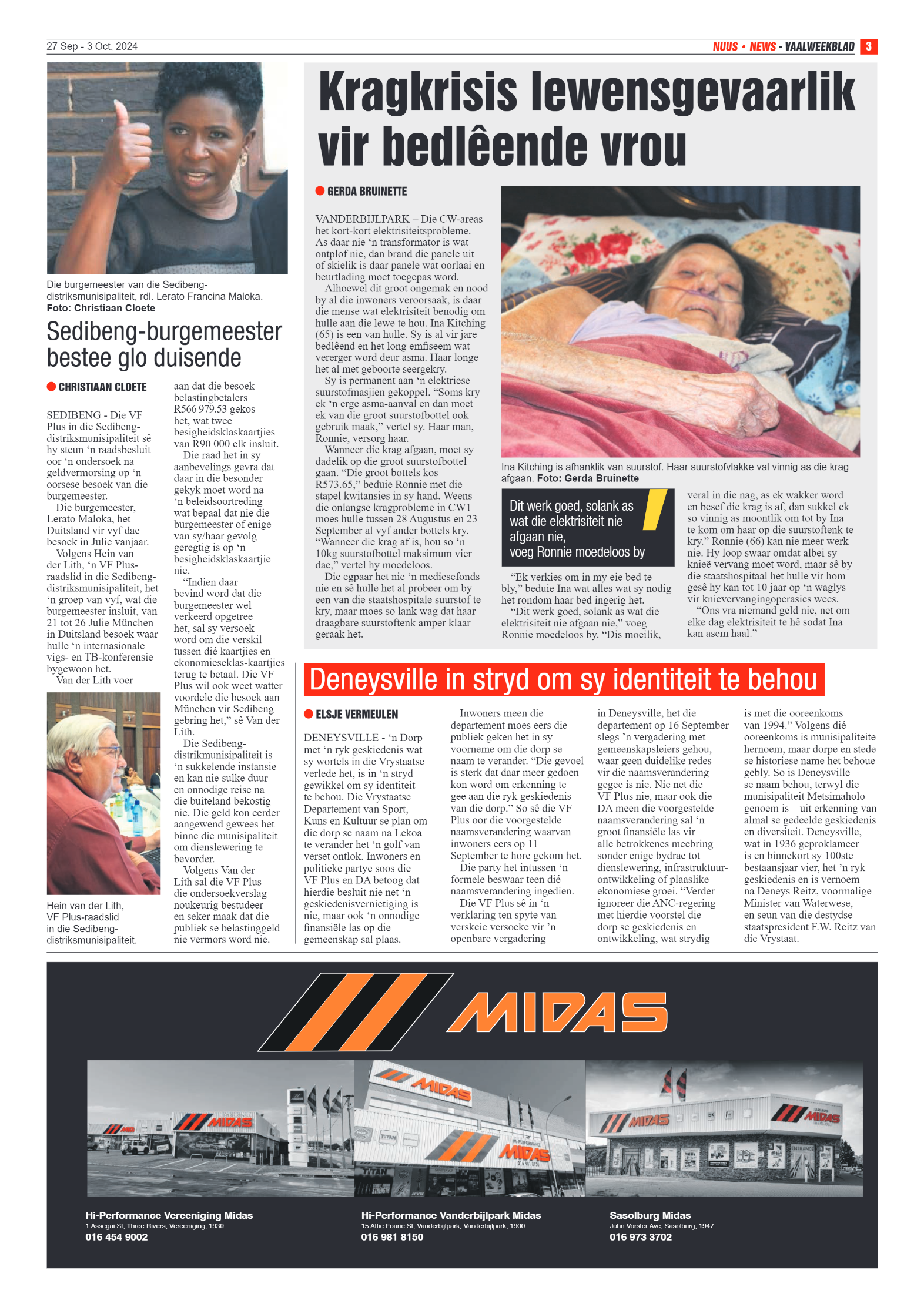 Vaalweekblad – 27 Sep – 3 Oct, 2024 page 3
