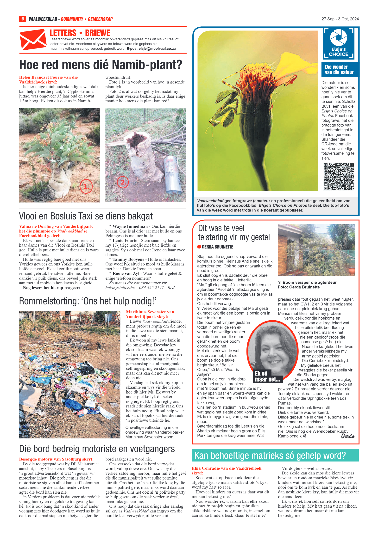 Vaalweekblad – 27 Sep – 3 Oct, 2024 page 6