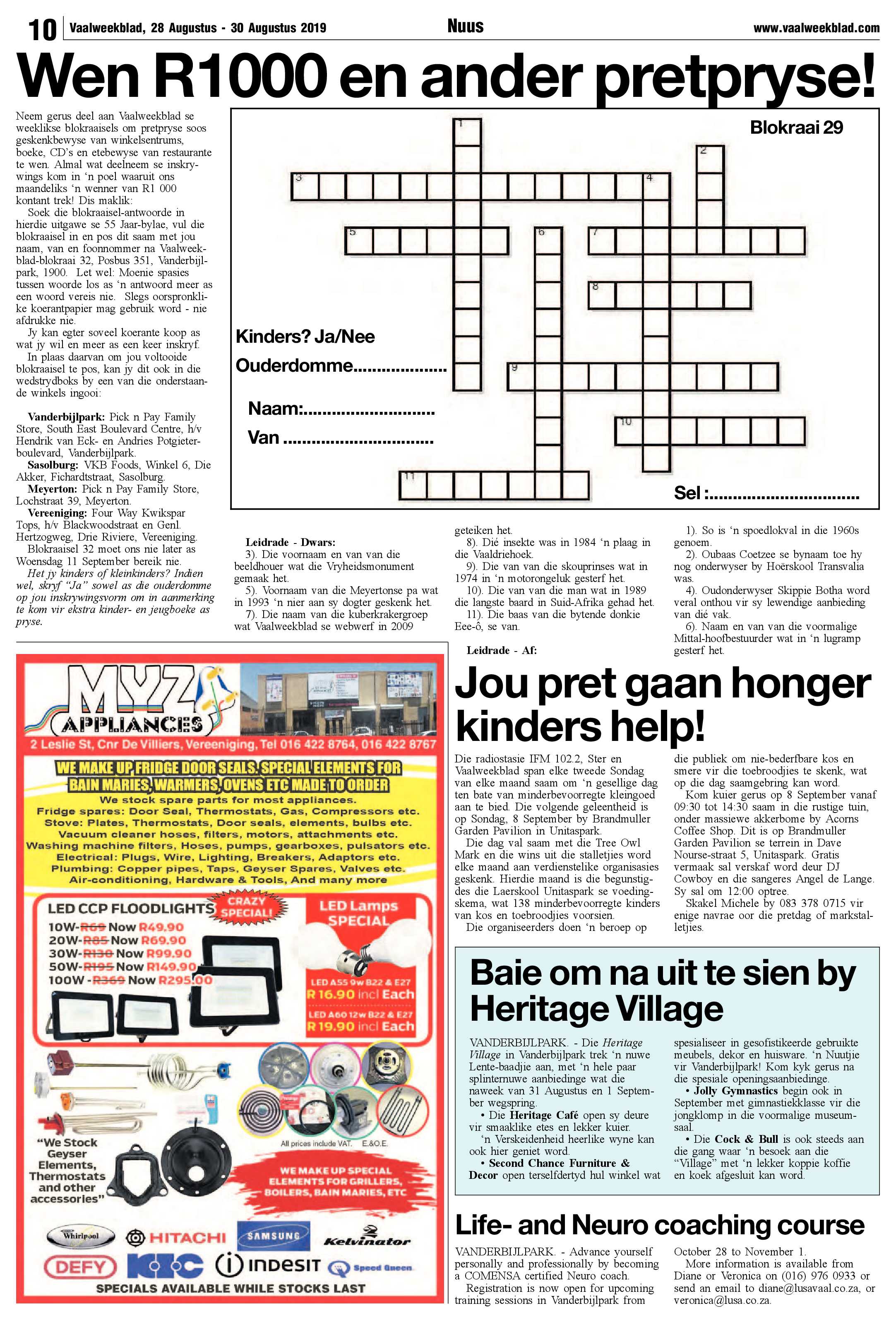 Vaalweekblad 28 – 30 Augustus 2019 page 10