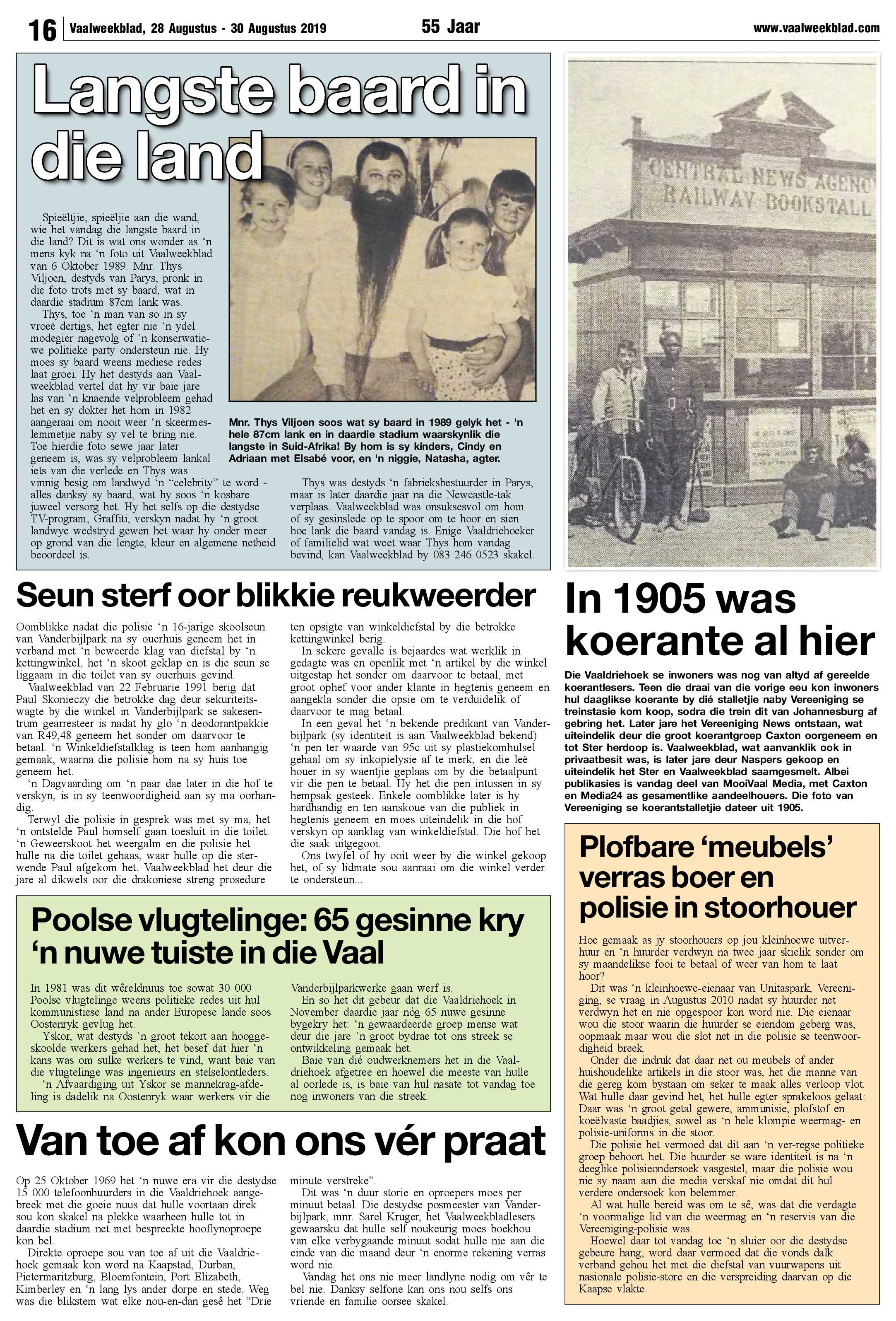 Vaalweekblad 28 – 30 Augustus 2019 page 16