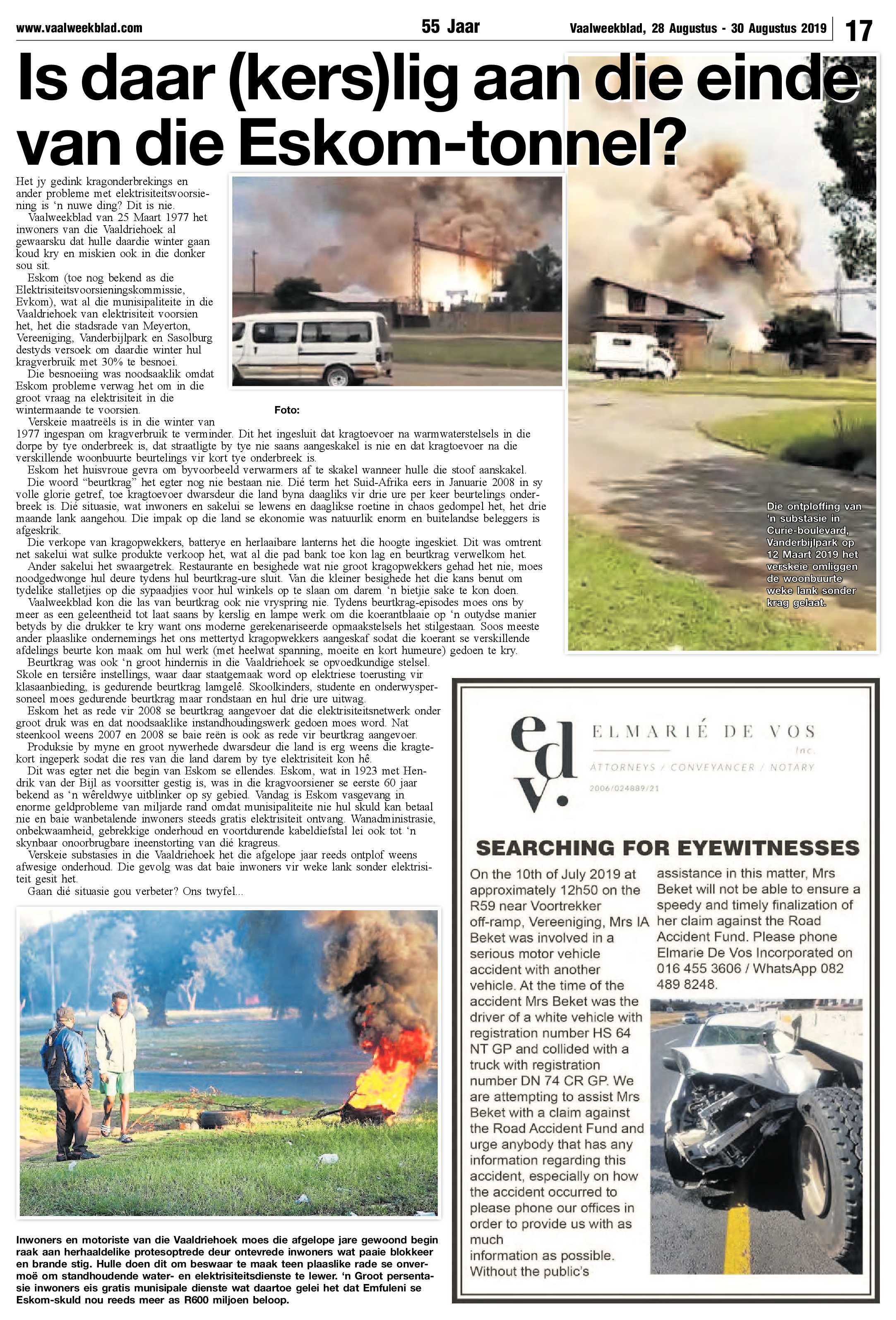 Vaalweekblad 28 – 30 Augustus 2019 page 17