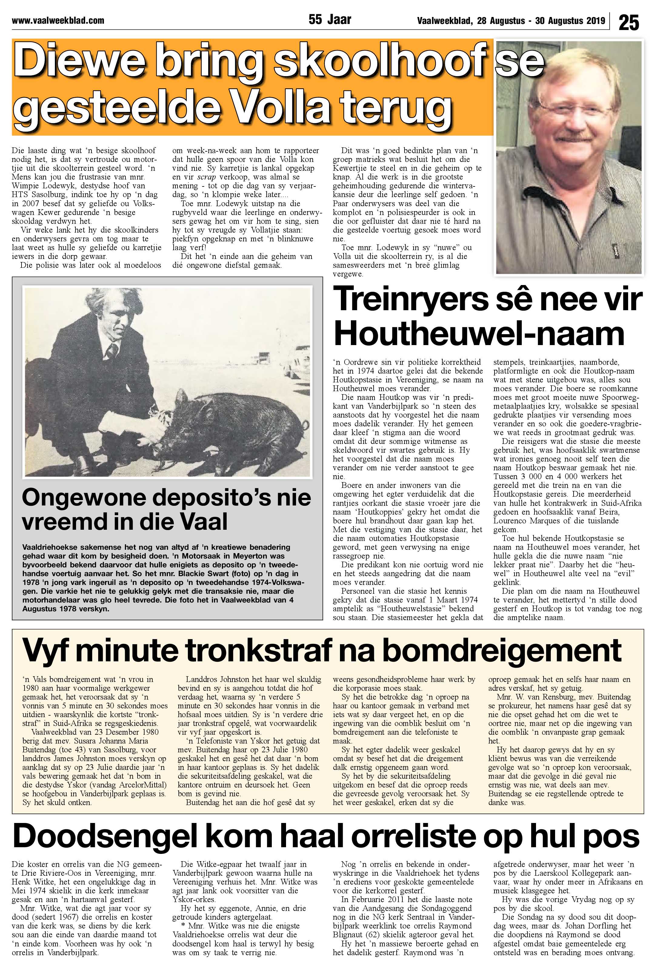 Vaalweekblad 28 – 30 Augustus 2019 page 25