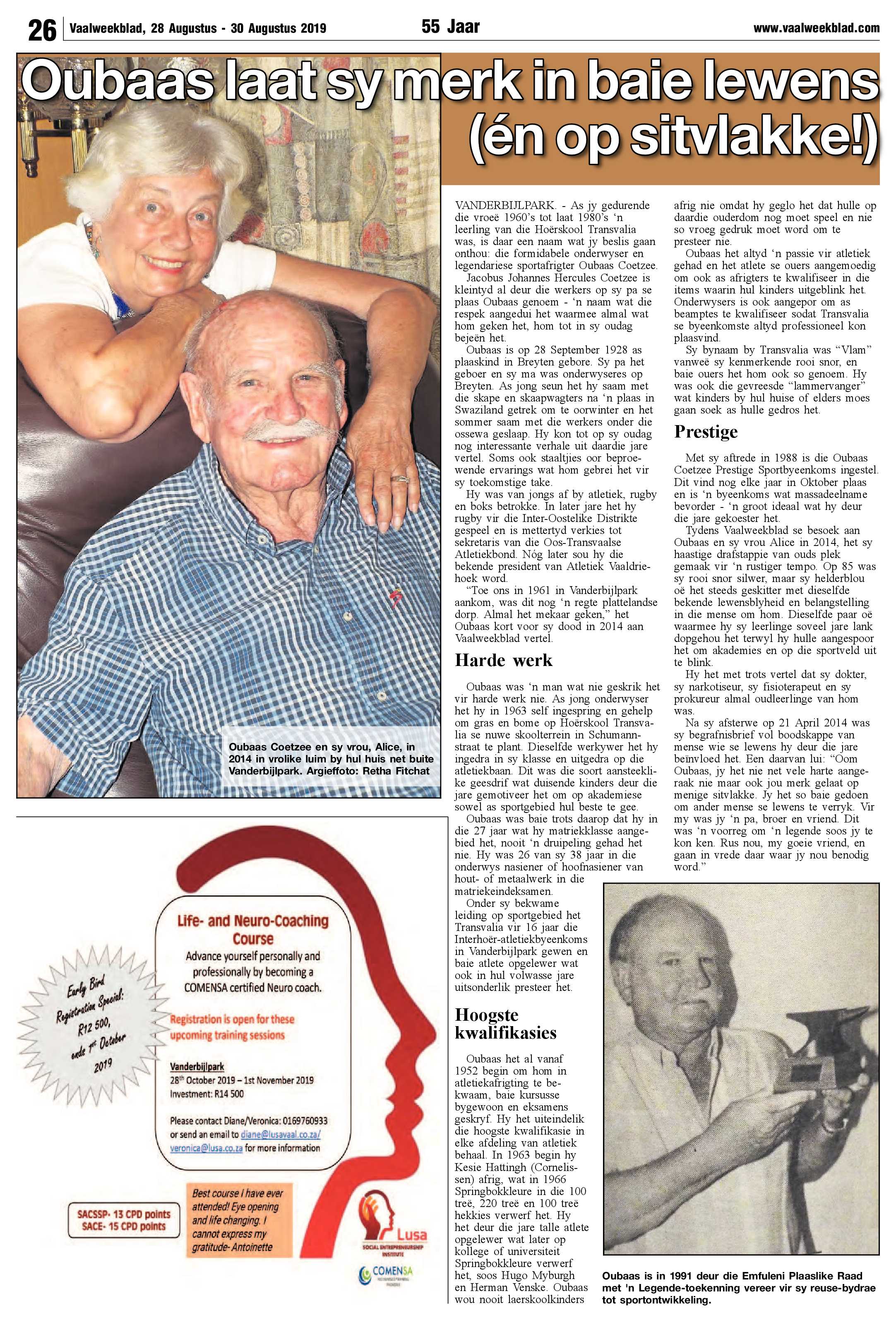 Vaalweekblad 28 – 30 Augustus 2019 page 26
