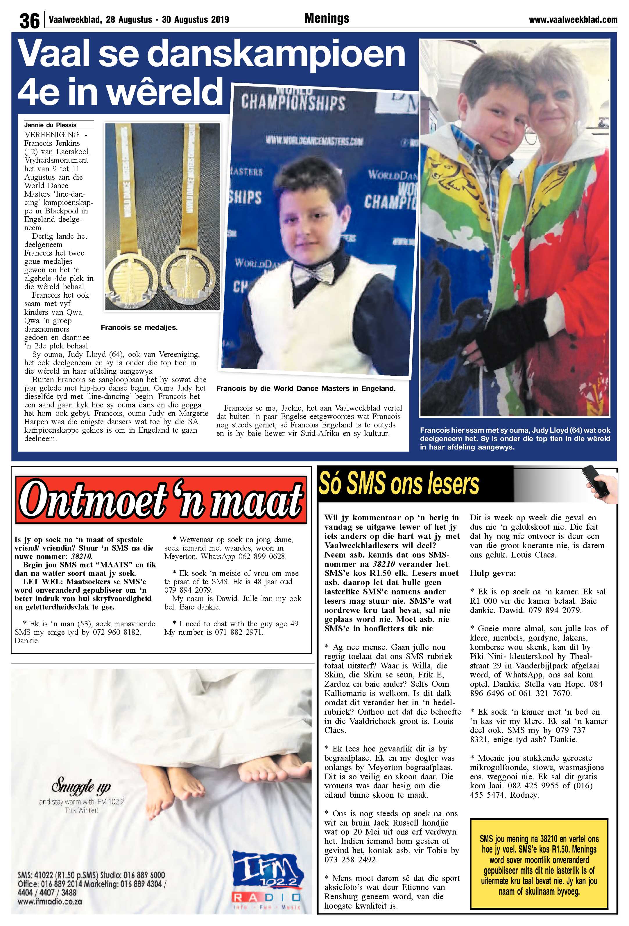 Vaalweekblad 28 – 30 Augustus 2019 page 36