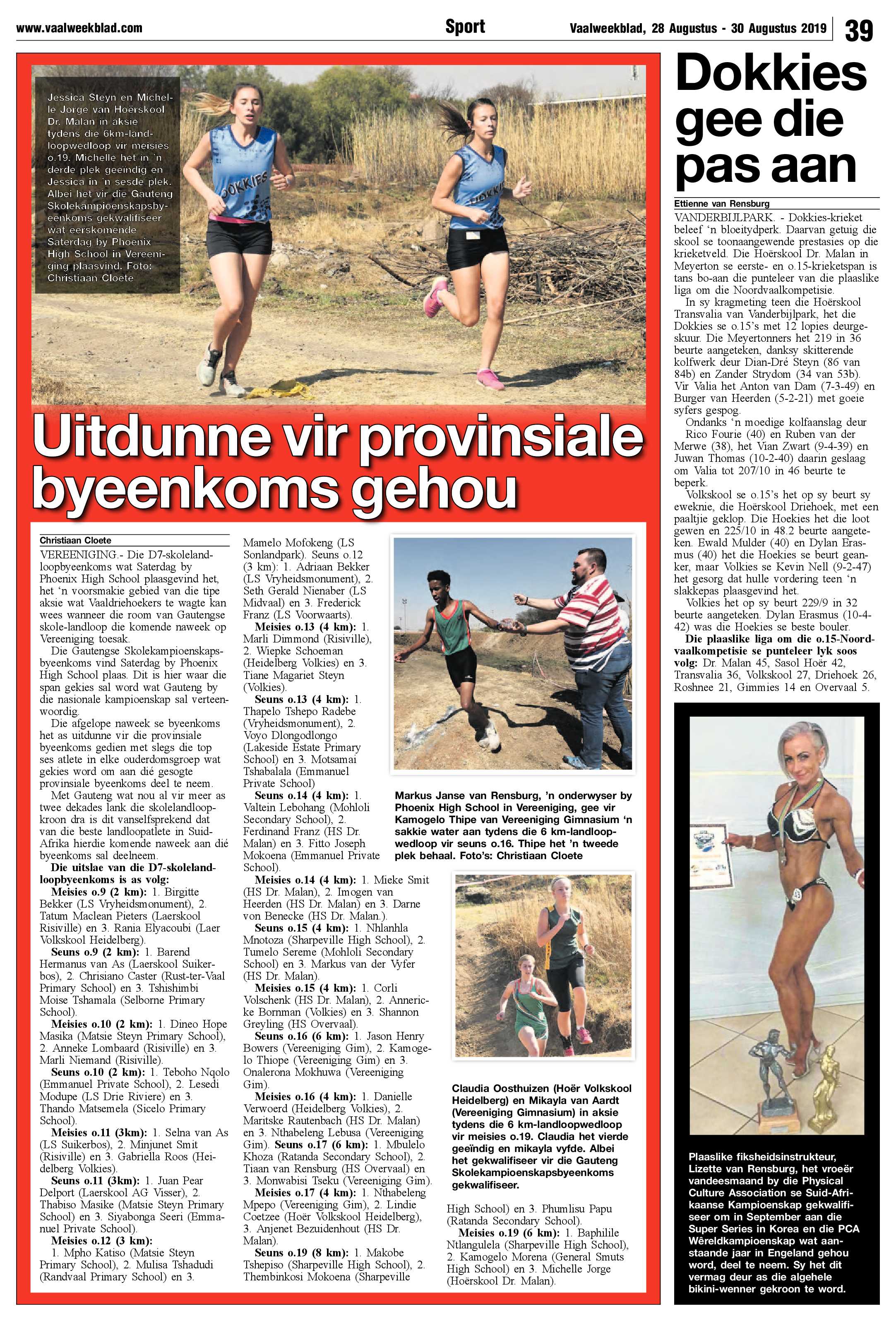 Vaalweekblad 28 – 30 Augustus 2019 page 39