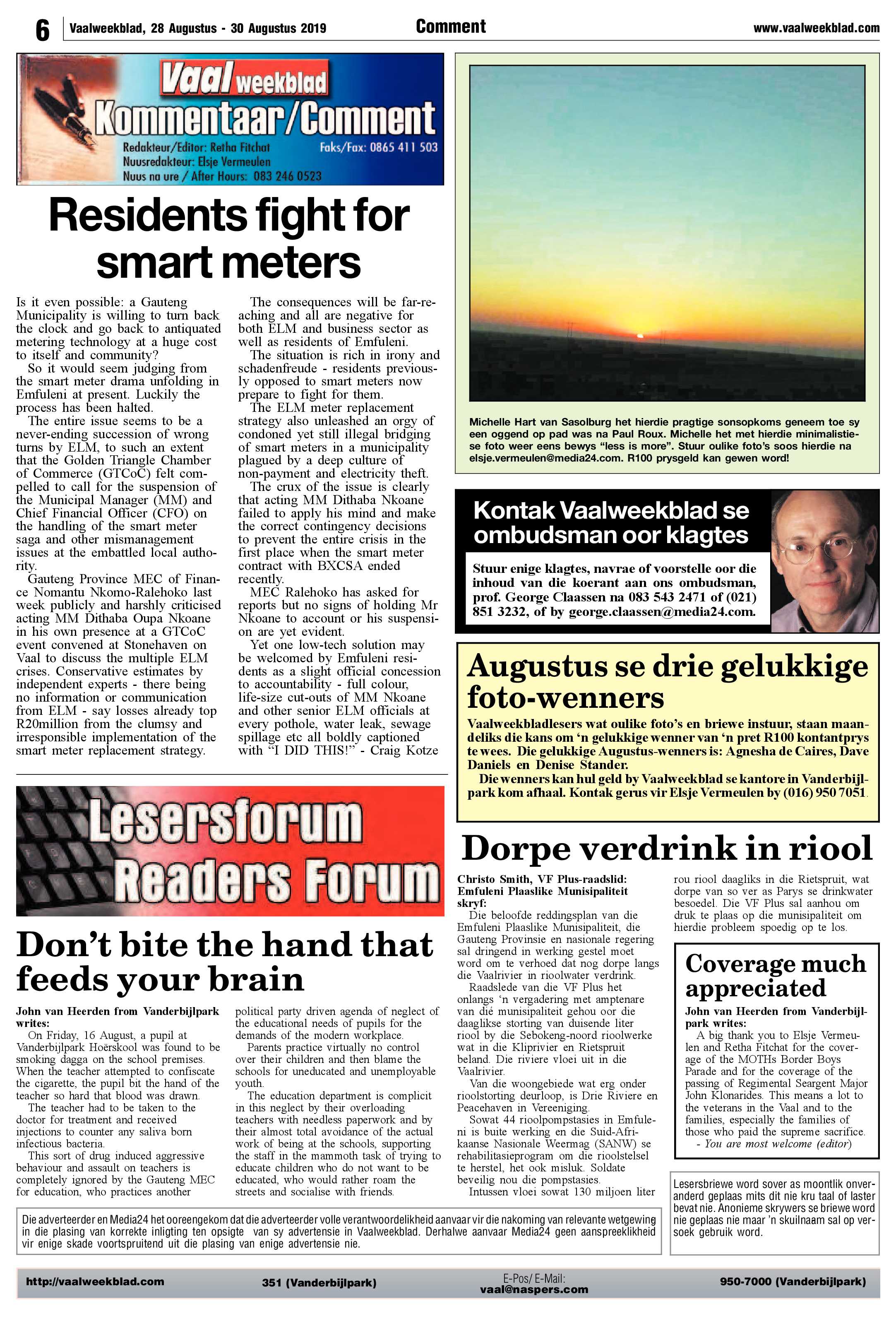 Vaalweekblad 28 – 30 Augustus 2019 page 6