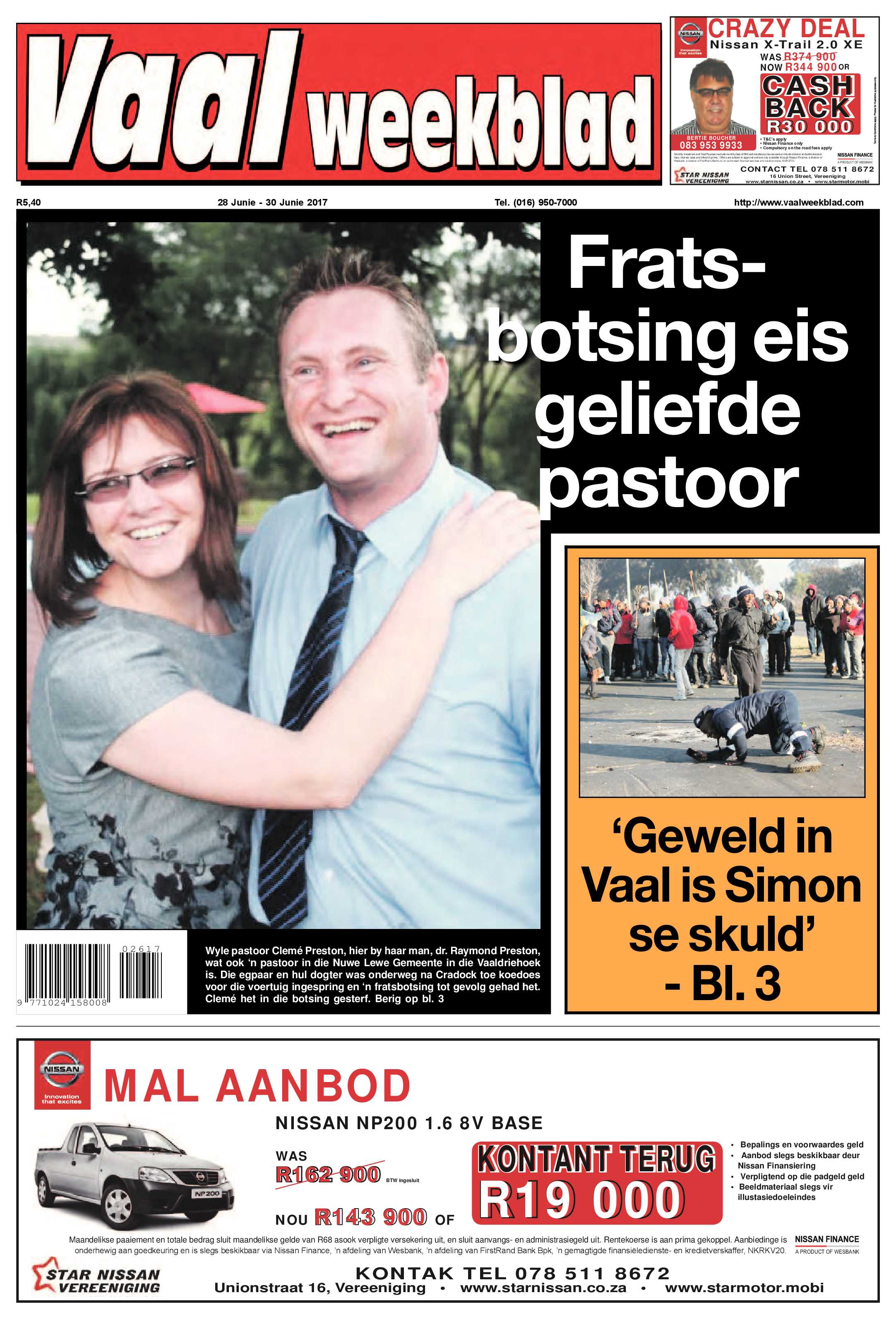 Vaalweekblad 28 – 30 Junie 2017 page 1