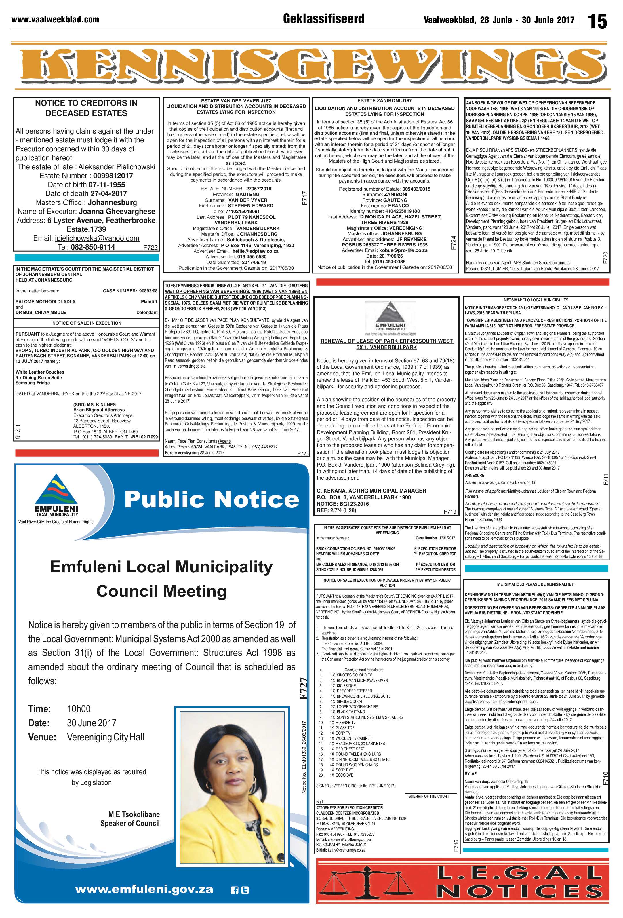 Vaalweekblad 28 – 30 Junie 2017 page 15
