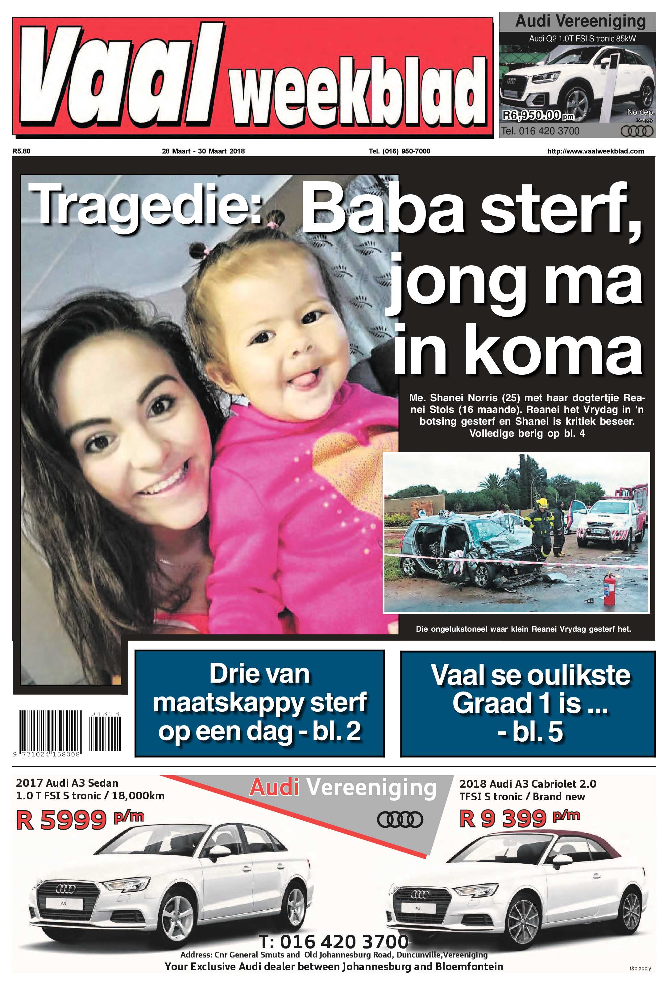 Vaalweekblad 28 – 30 Maart 2018 page 1