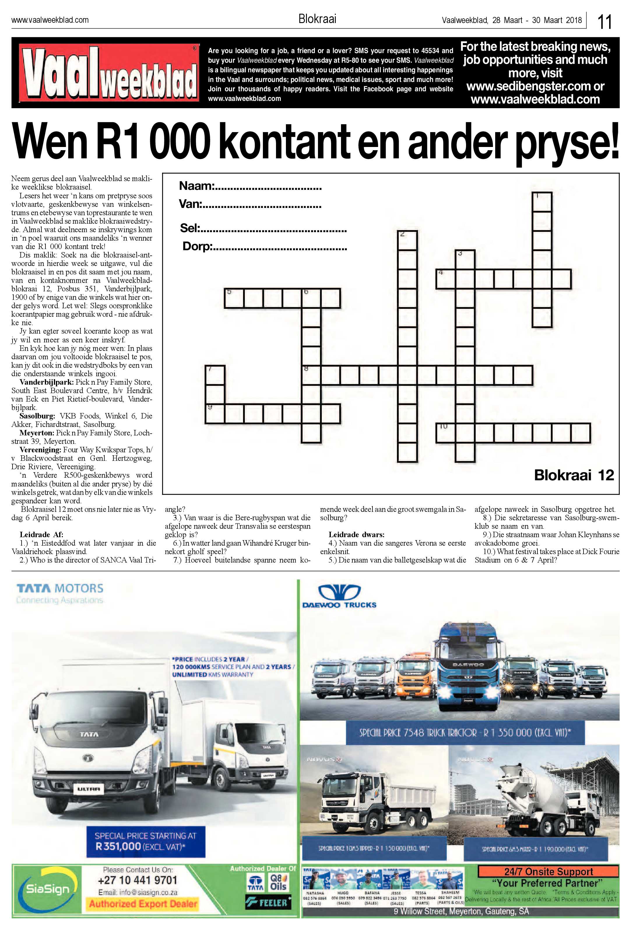 Vaalweekblad 28 – 30 Maart 2018 page 11