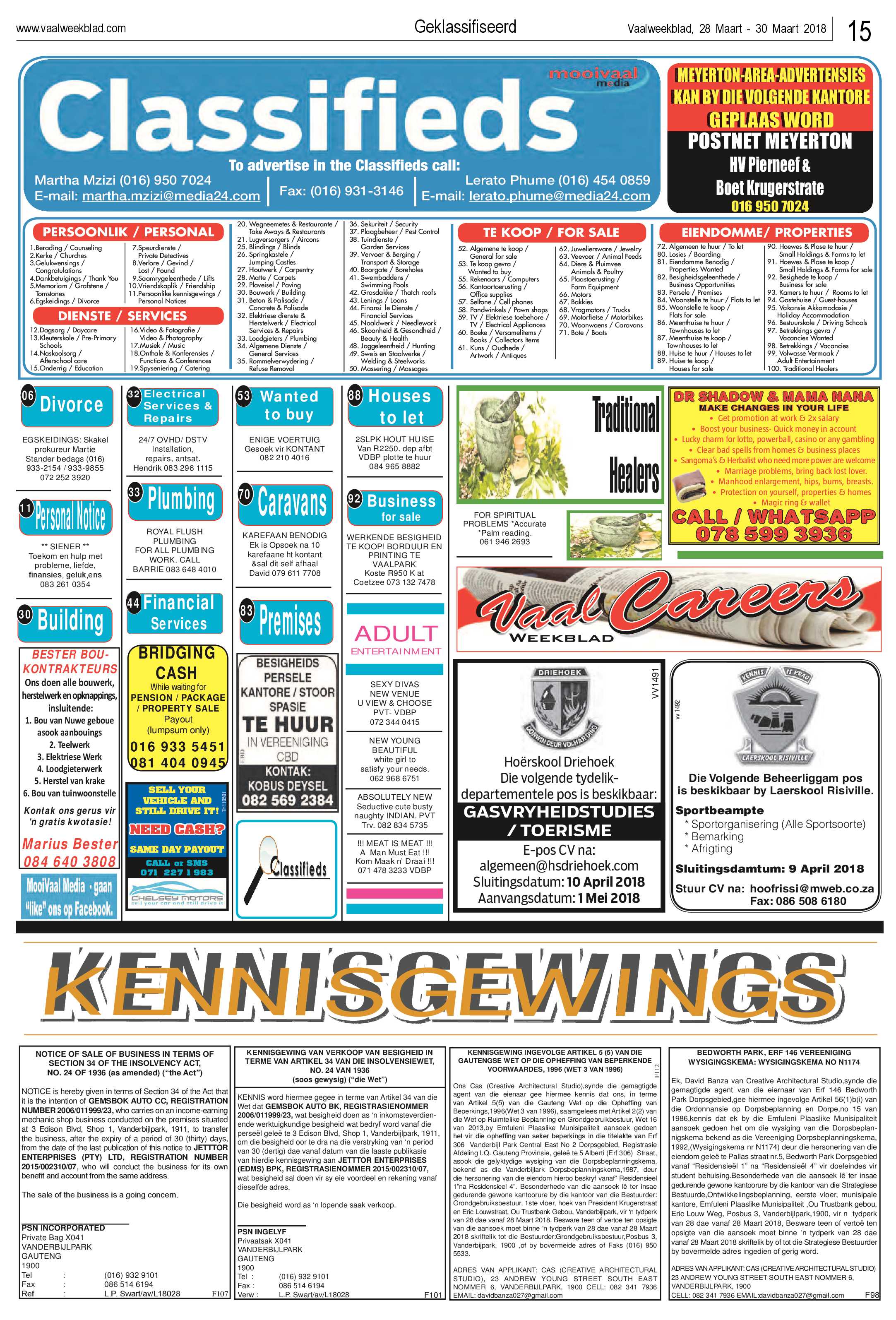 Vaalweekblad 28 – 30 Maart 2018 page 15