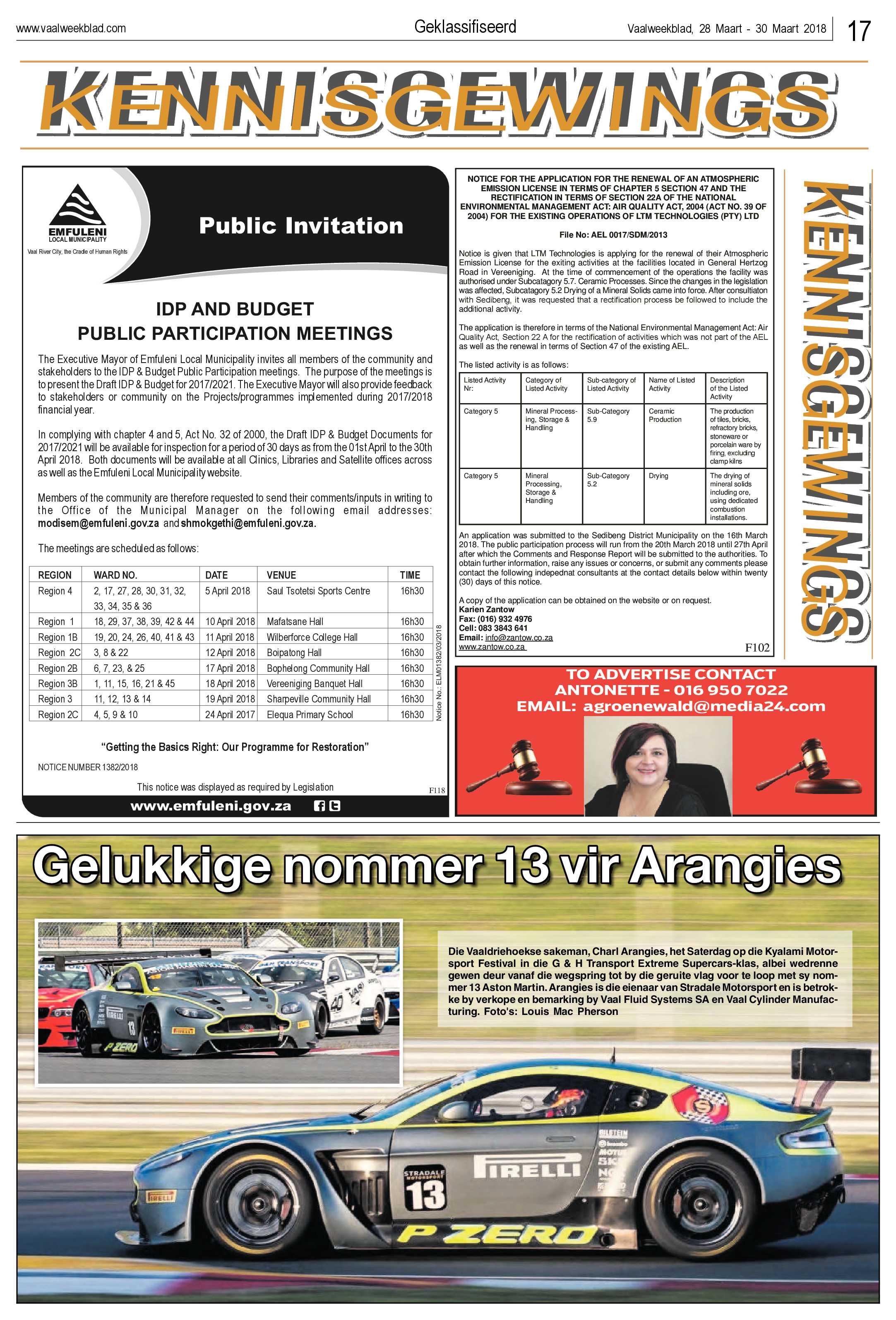 Vaalweekblad 28 – 30 Maart 2018 page 17
