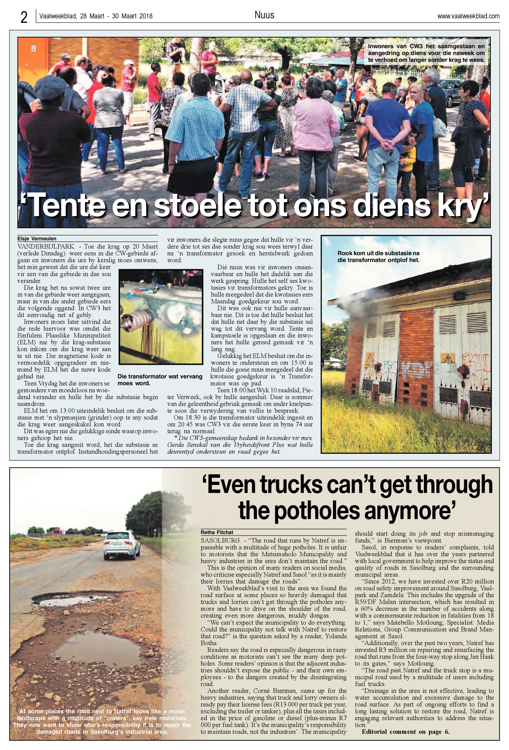 Vaalweekblad 28 – 30 Maart 2018 page 2