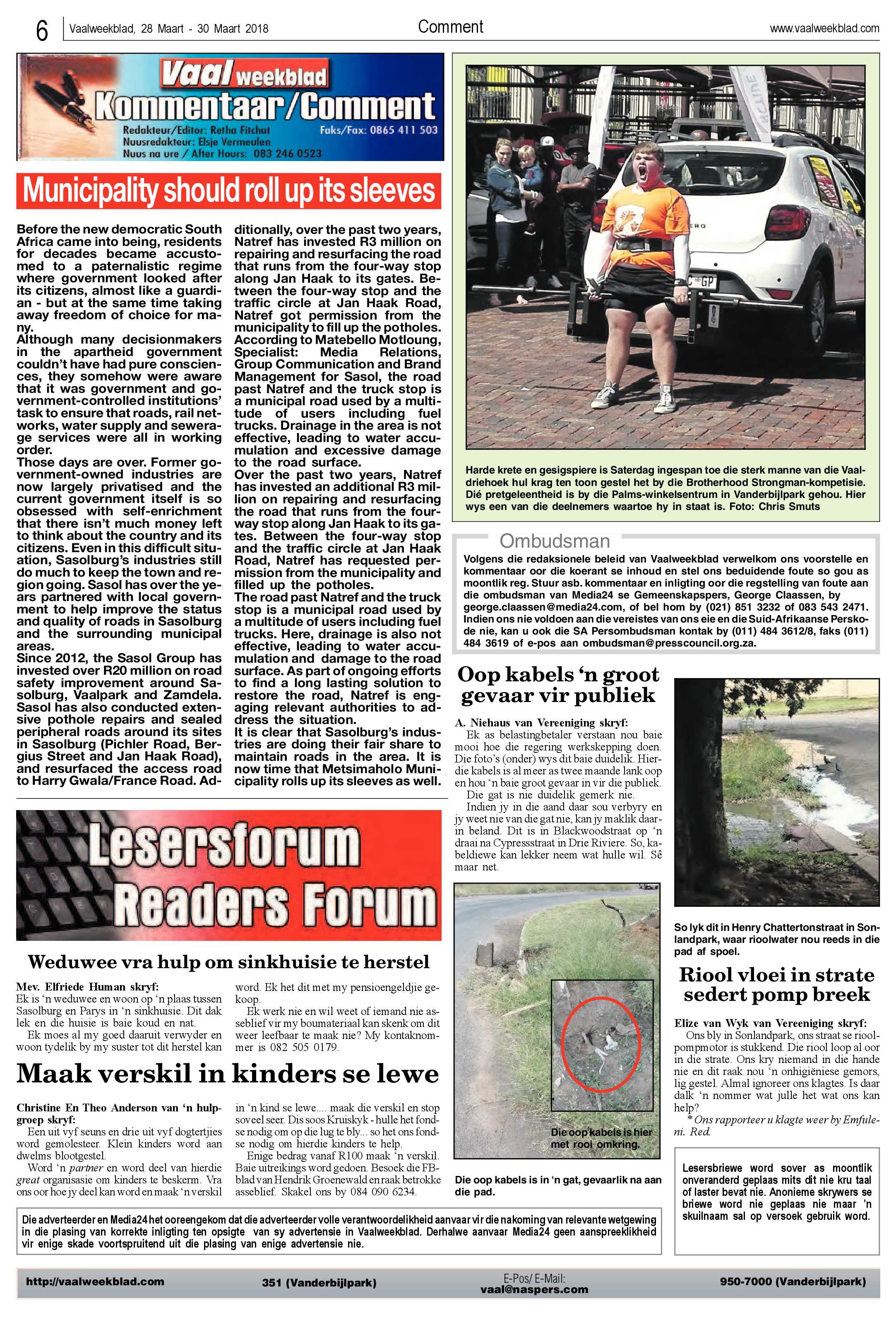 Vaalweekblad 28 – 30 Maart 2018 page 6