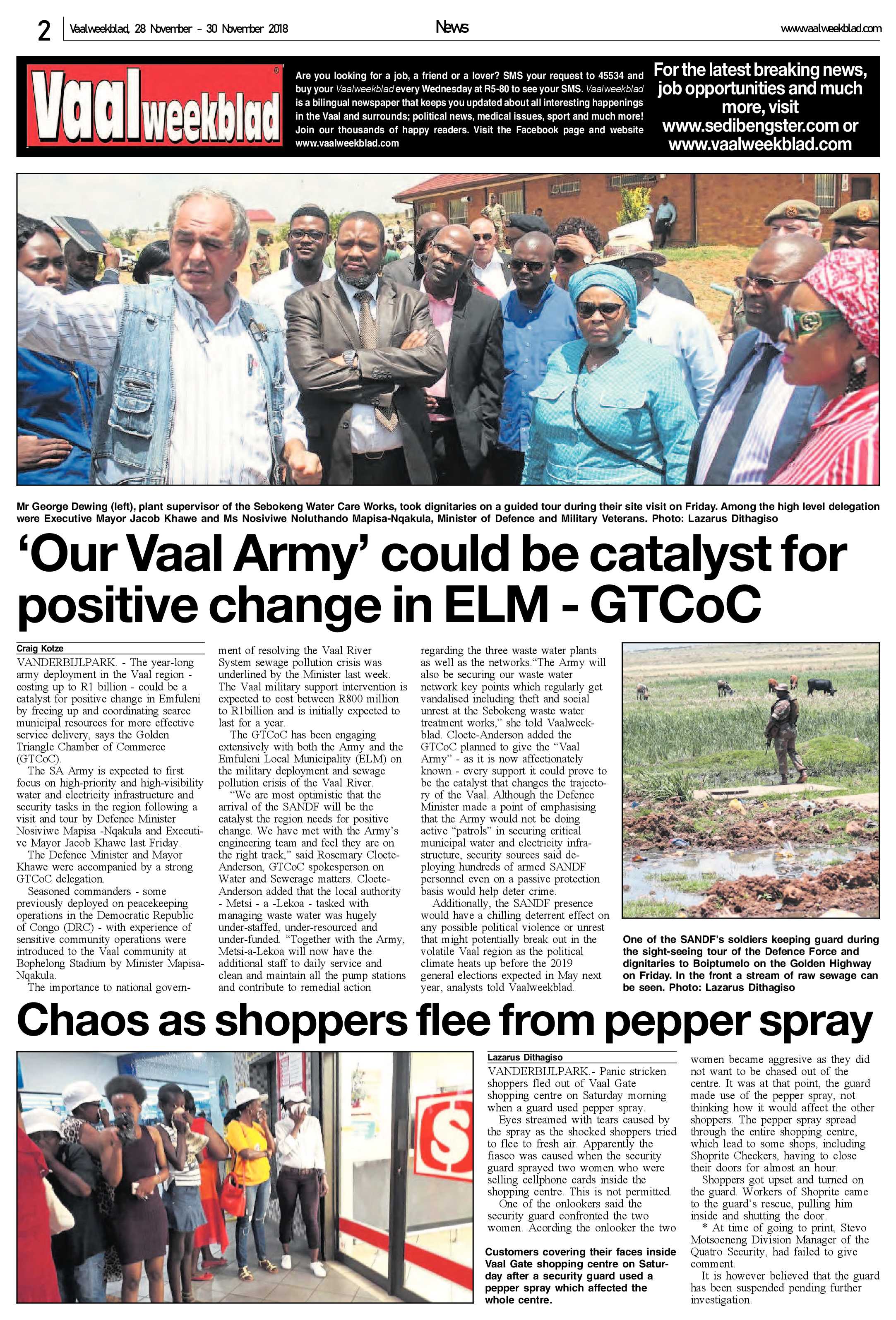 Vaalweekblad 28 – 30 November 2018 page 2