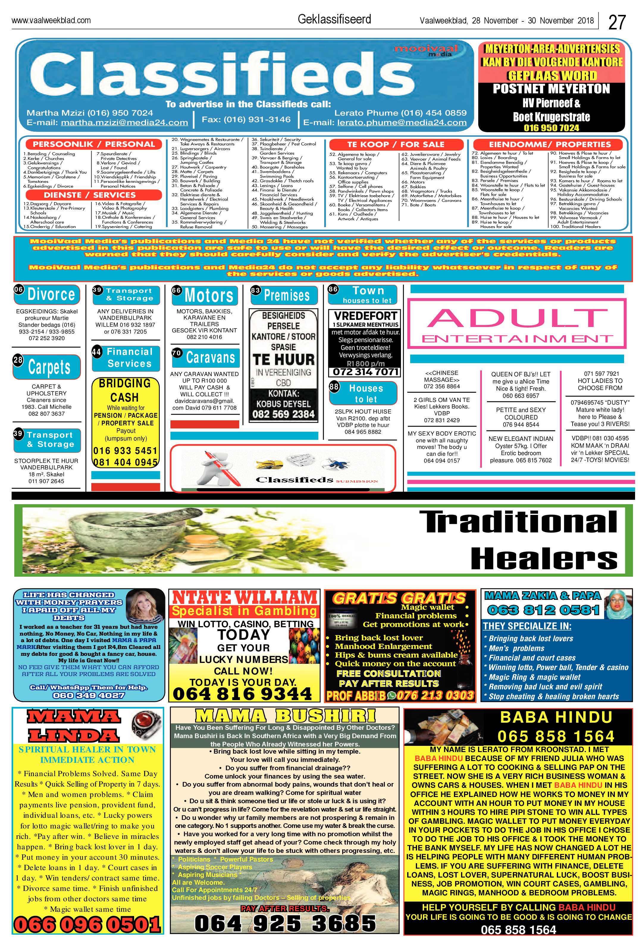 Vaalweekblad 28 – 30 November 2018 page 27