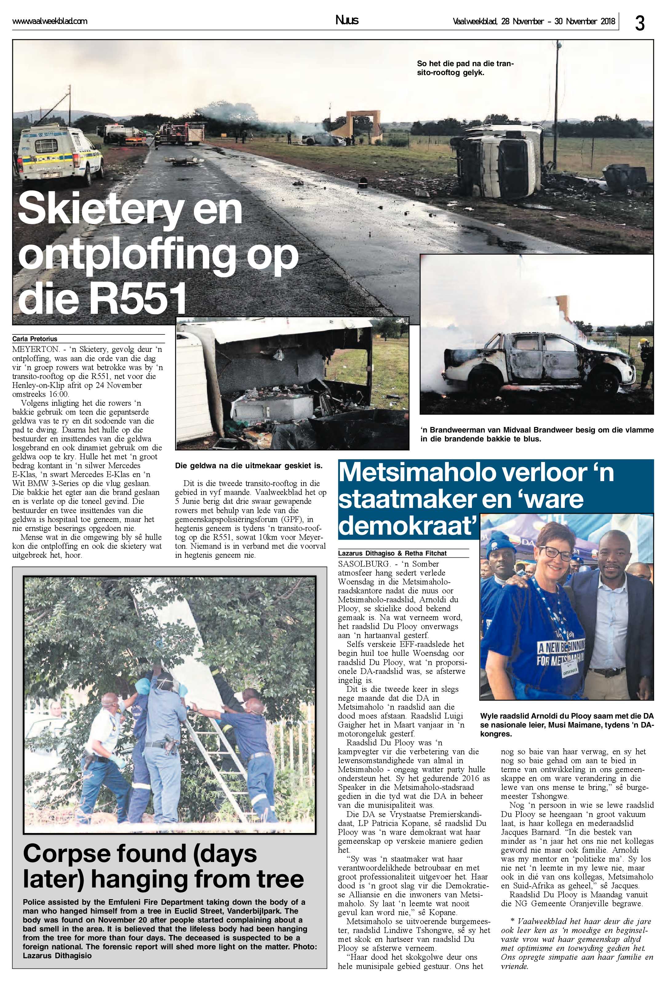 Vaalweekblad 28 – 30 November 2018 page 3