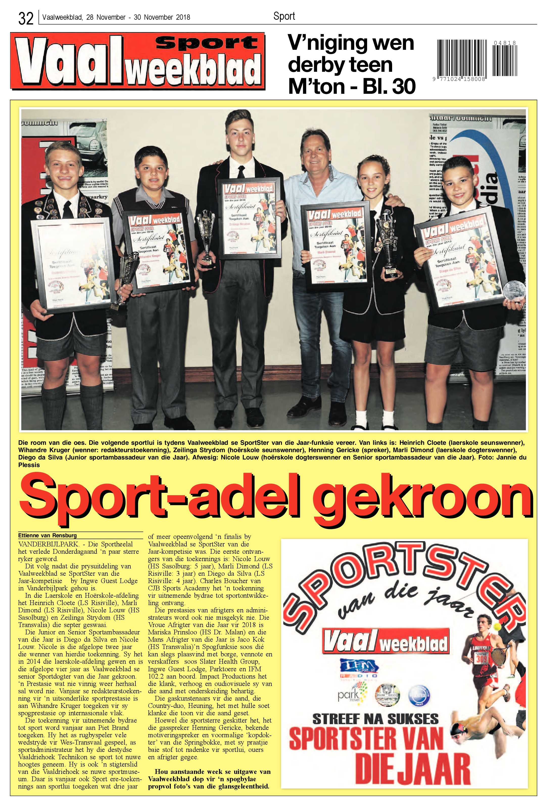 Vaalweekblad 28 – 30 November 2018 page 32