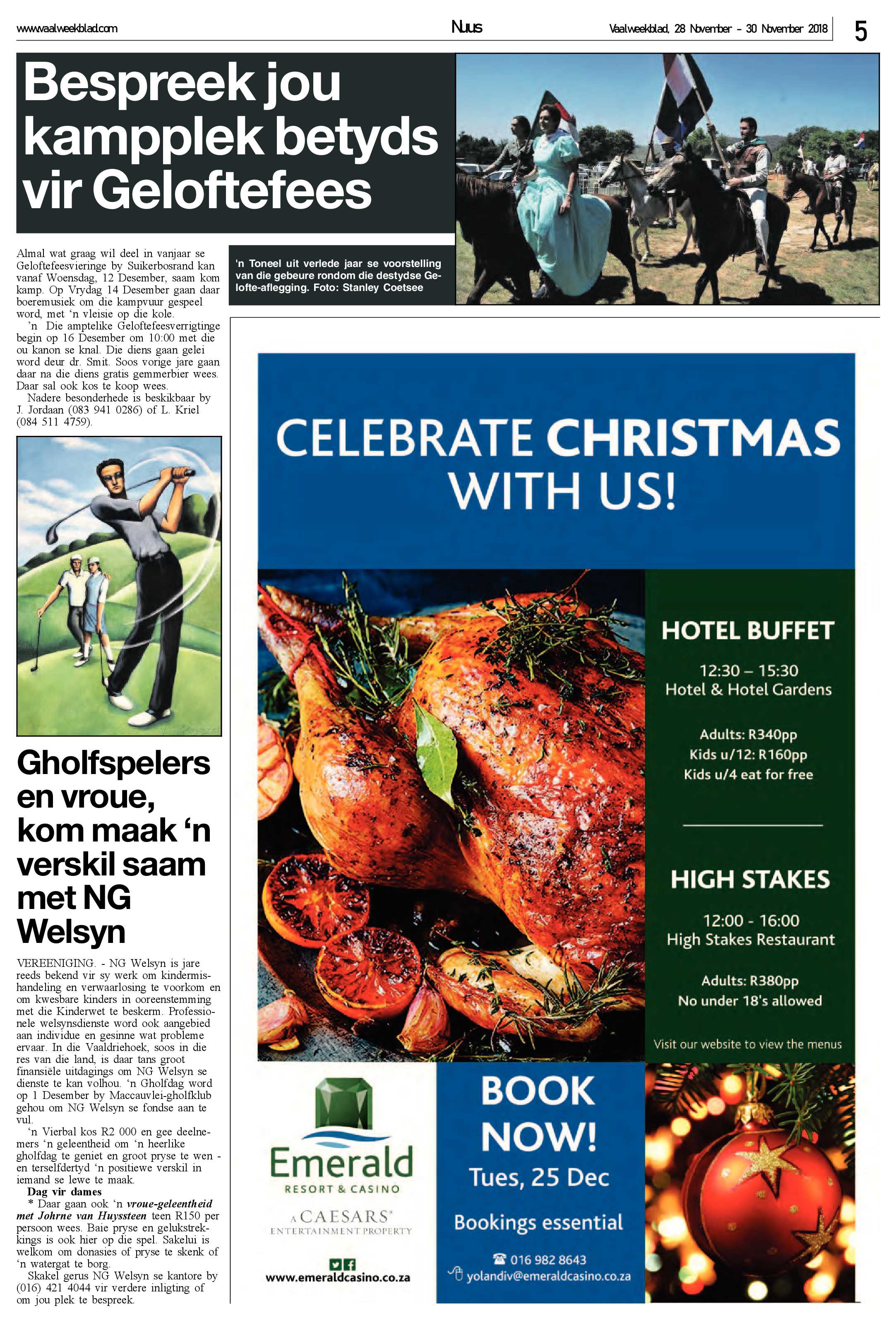 Vaalweekblad 28 – 30 November 2018 page 5