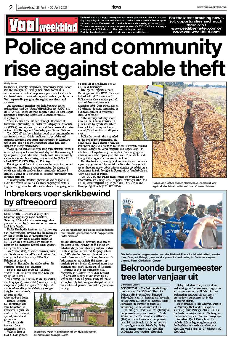 Vaalweekblad, 28 April – 30 April 2021 page 2