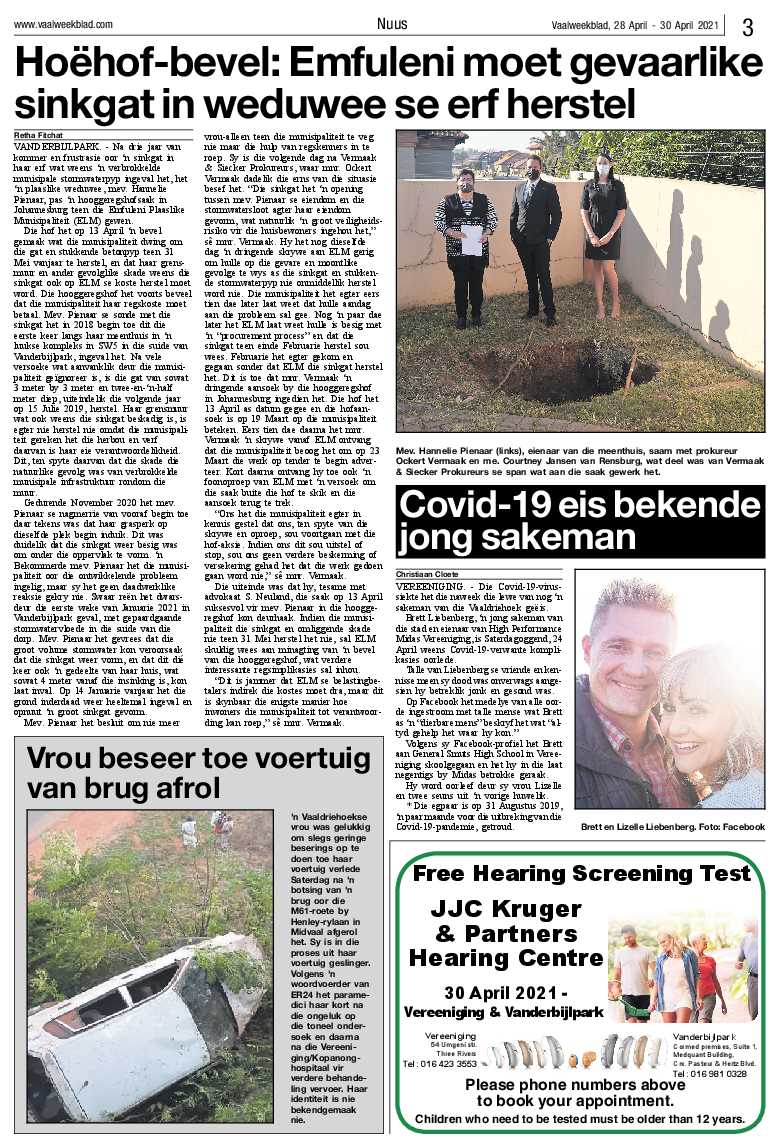Vaalweekblad, 28 April – 30 April 2021 page 3