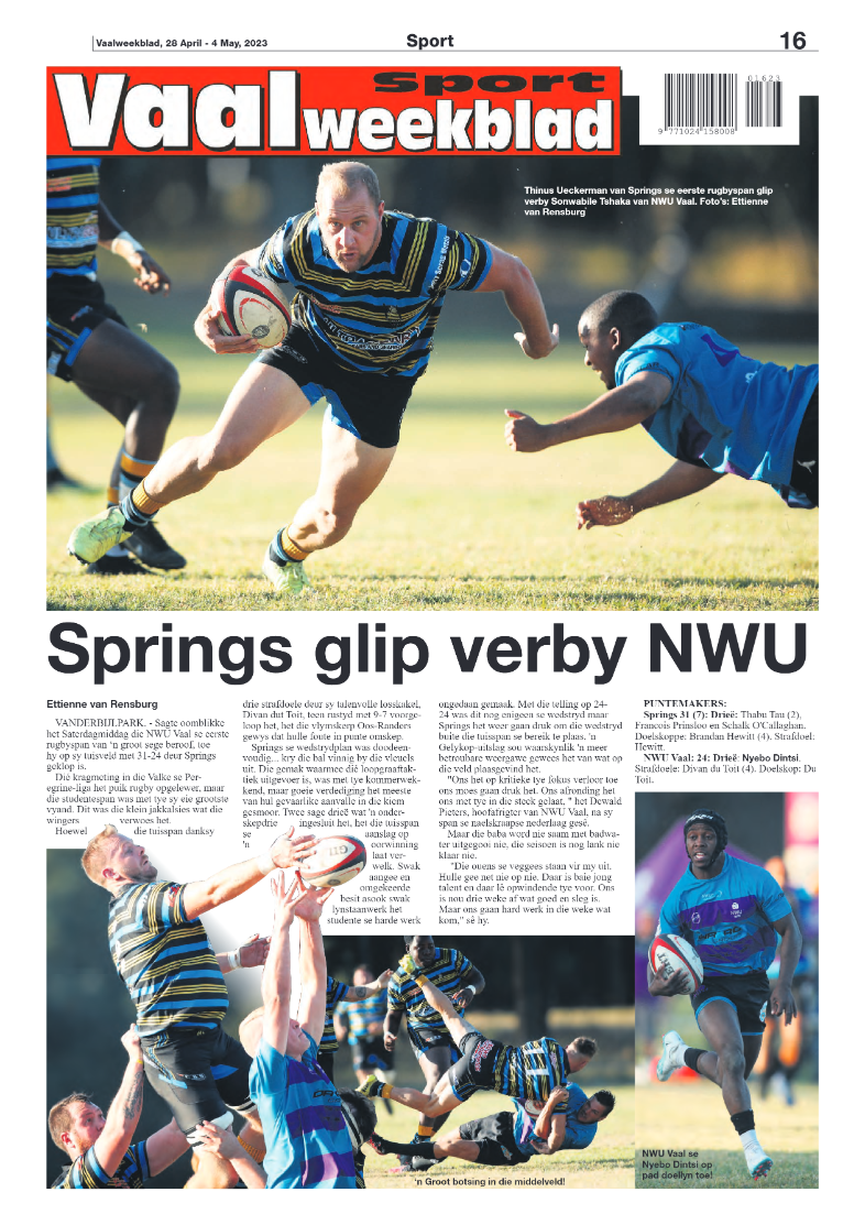 Vaalweekblad, 28 April – 4 May, 2023 page 16