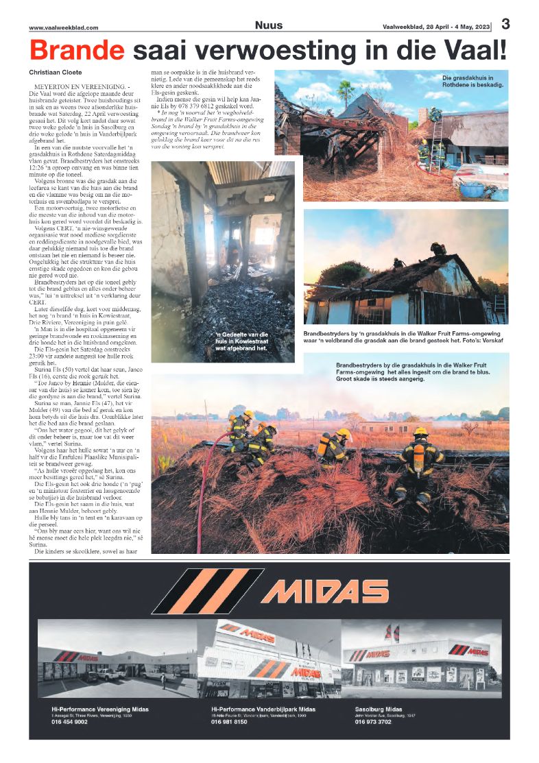 Vaalweekblad, 28 April – 4 May, 2023 page 3