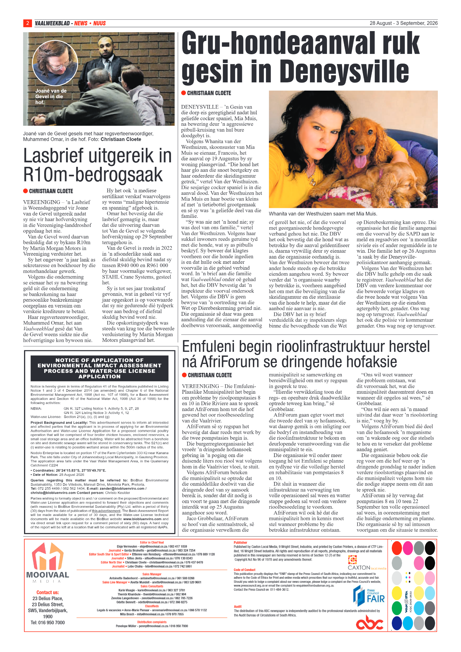 Vaalweekblad – 28 Augustus 2026 page 2