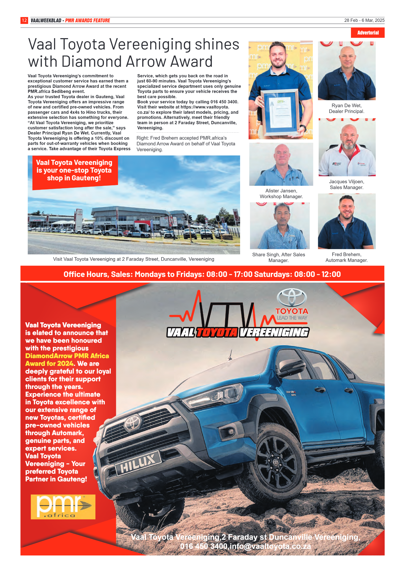 Vaalweekblad – 28 Feb – 6 Mar, 2025 page 12