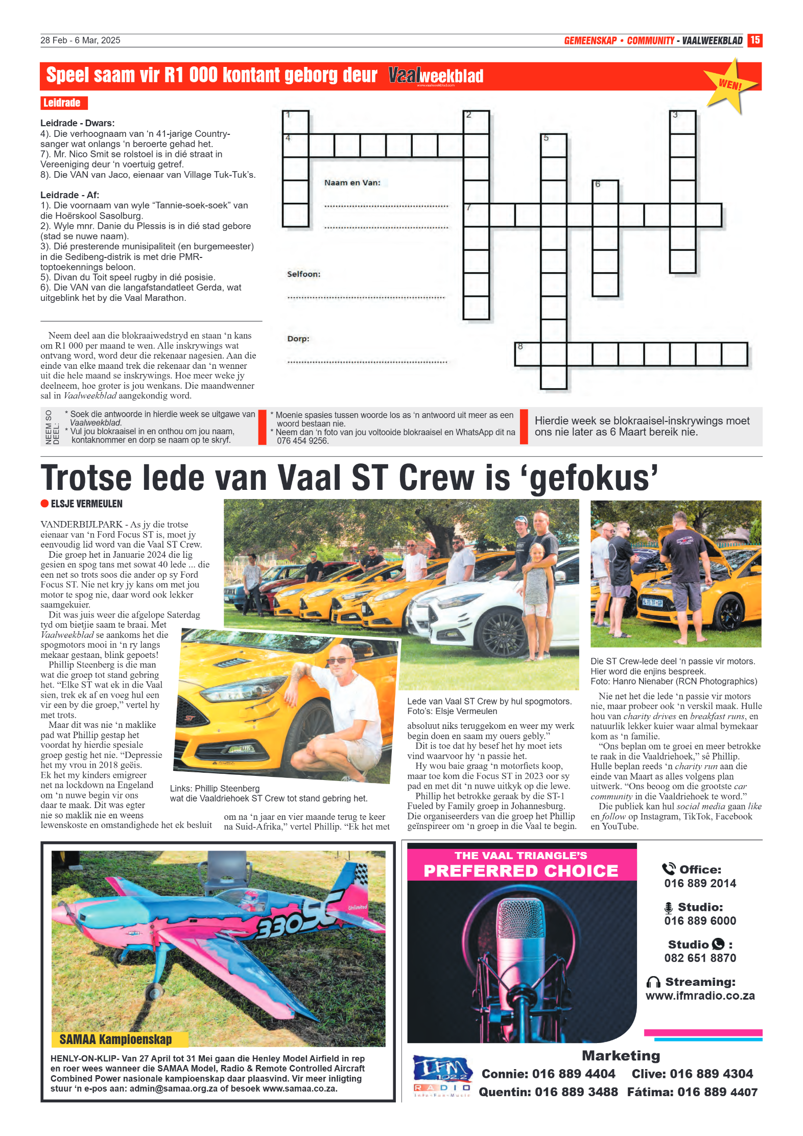 Vaalweekblad – 28 Feb – 6 Mar, 2025 page 15