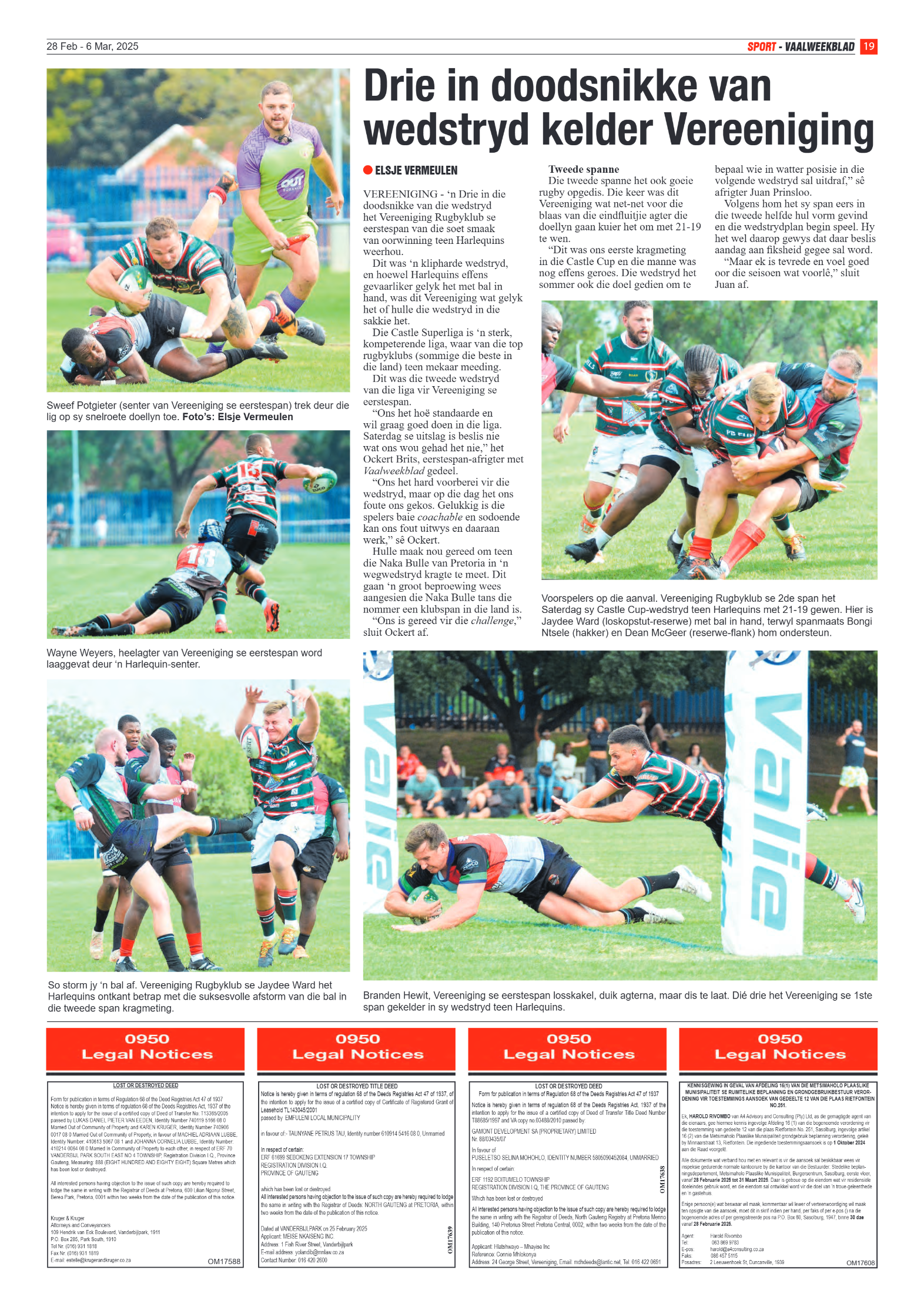 Vaalweekblad – 28 Feb – 6 Mar, 2025 page 19