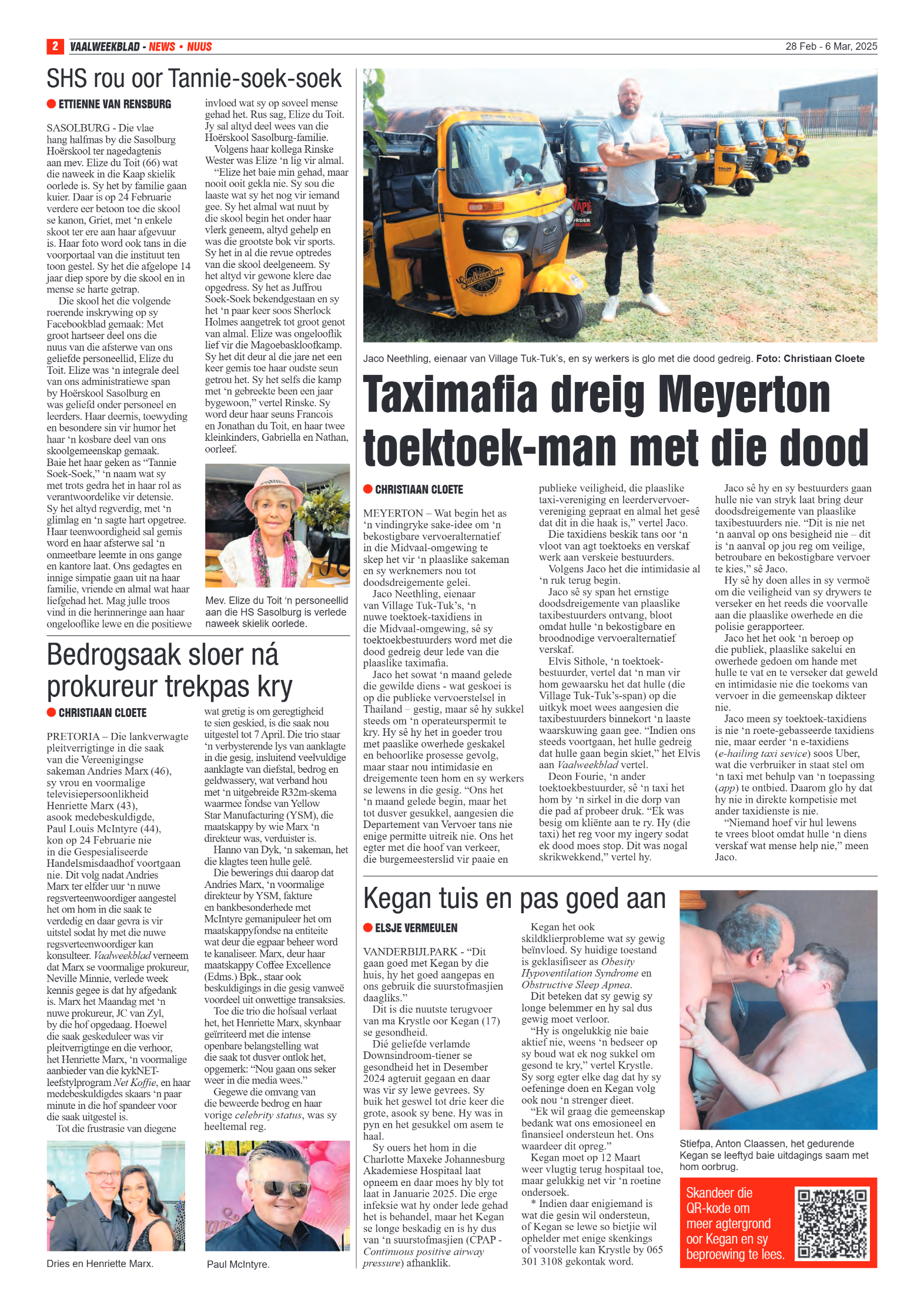 Vaalweekblad – 28 Feb – 6 Mar, 2025 page 2