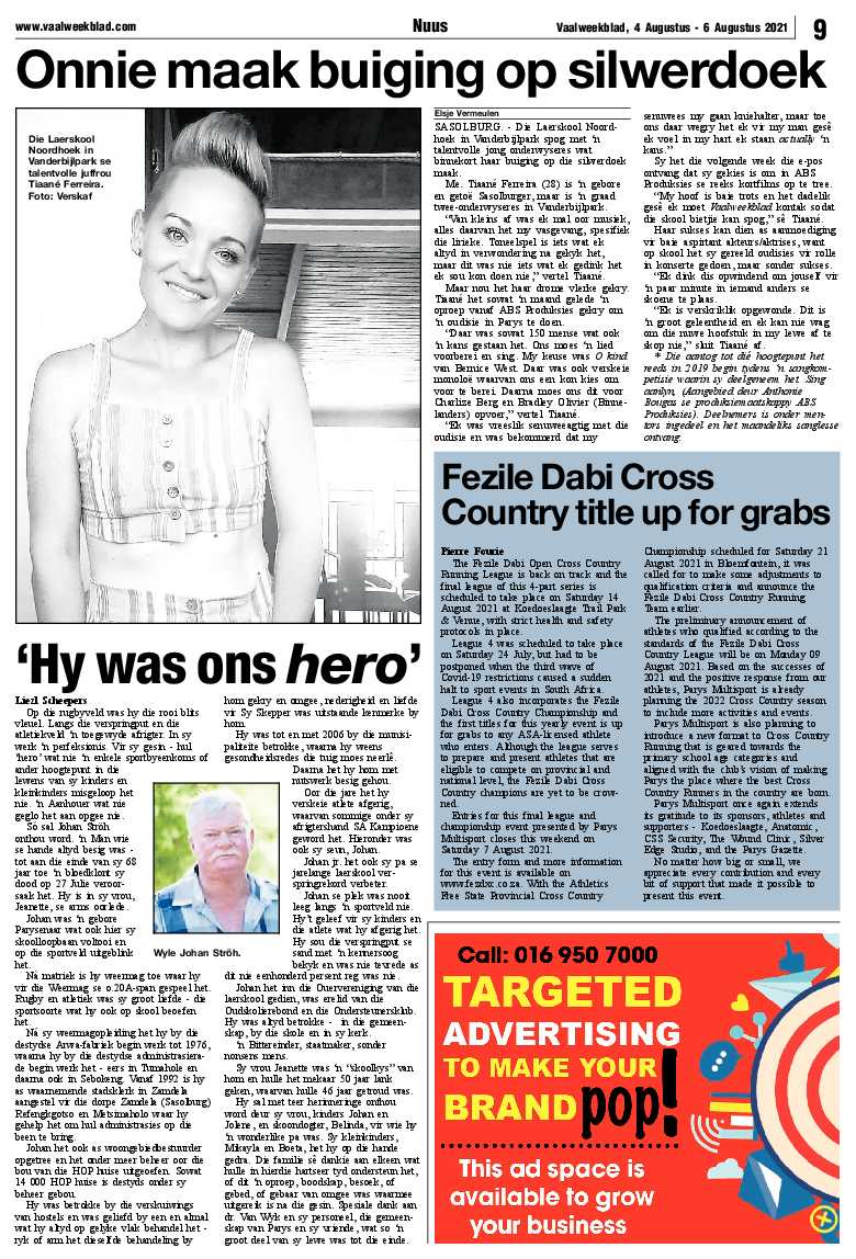 Vaalweekblad, 28 Julie – 30 Julie 2021 page 12