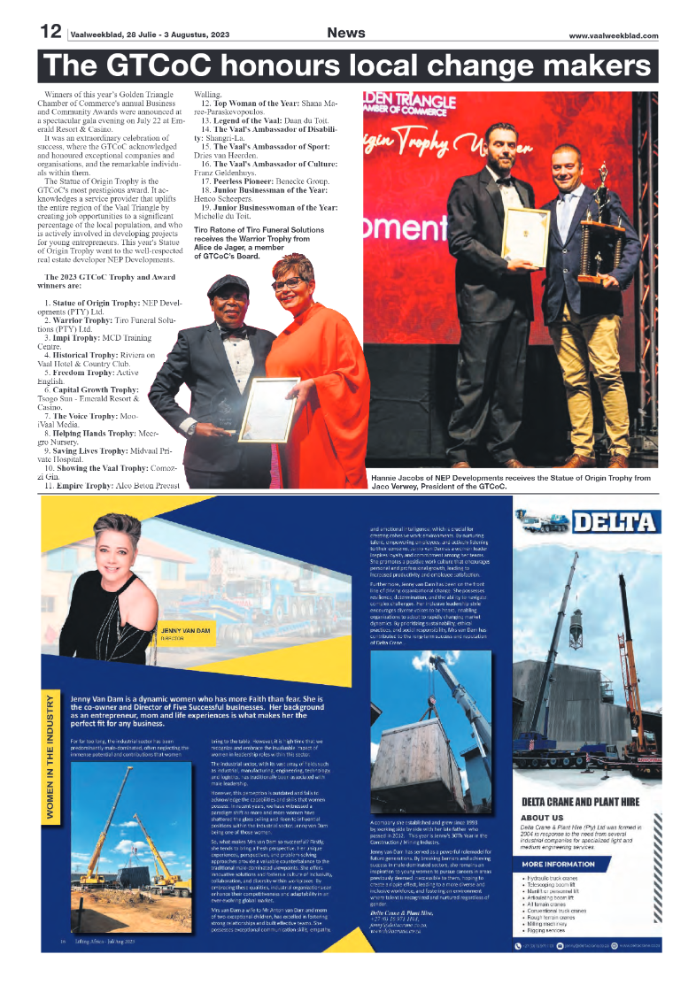 Vaalweekblad, 28 Julie – 3 Augustus, 2023 page 12