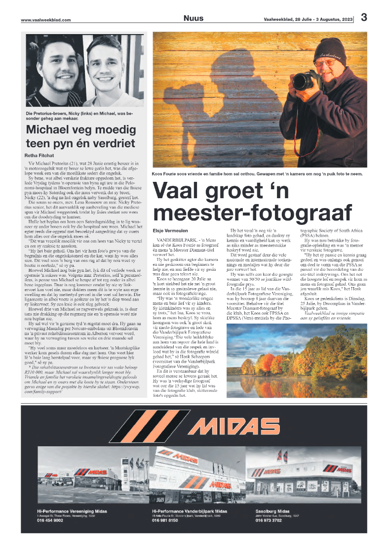 Vaalweekblad, 28 Julie – 3 Augustus, 2023 page 3