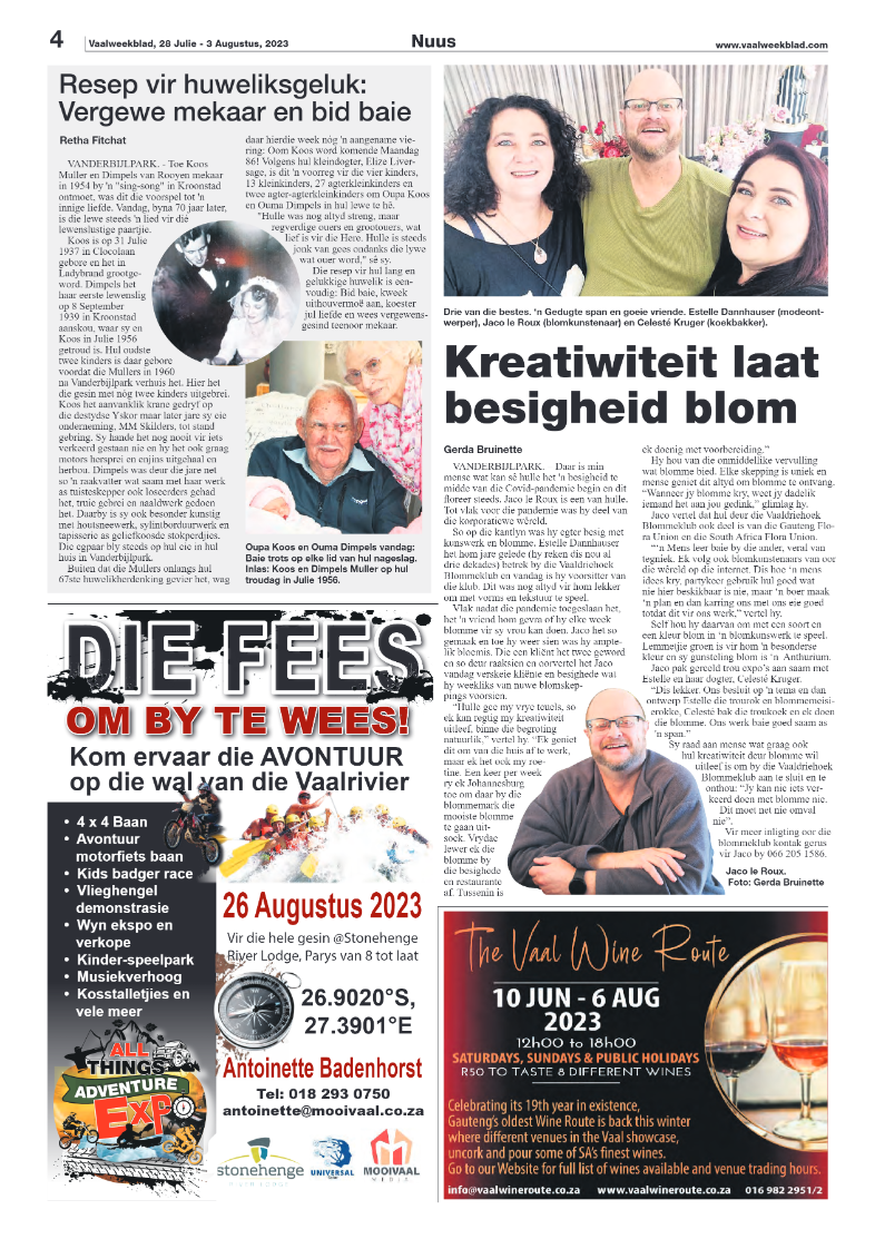 Vaalweekblad, 28 Julie – 3 Augustus, 2023 page 4