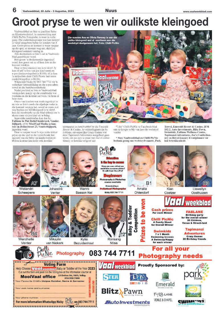Vaalweekblad, 28 Julie – 3 Augustus, 2023 page 6