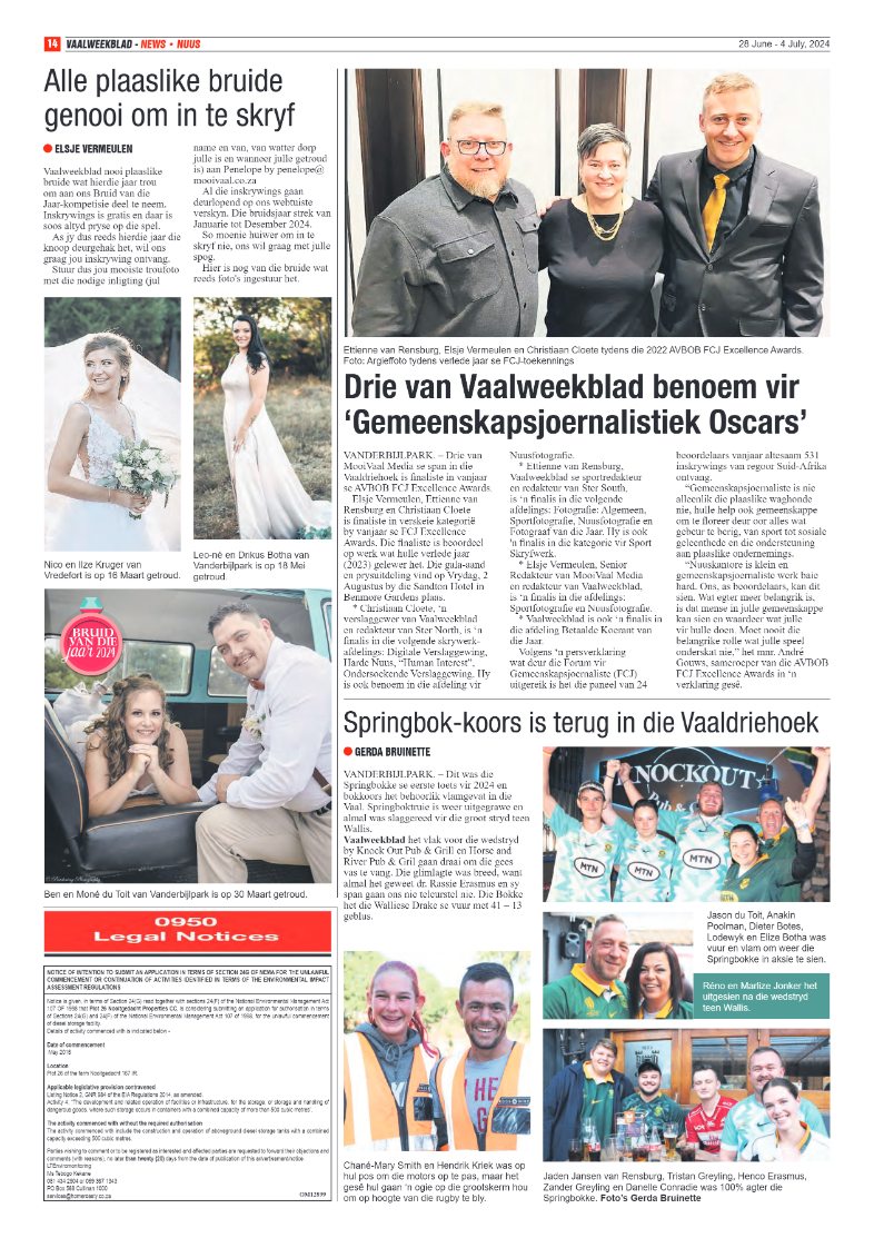 Vaalweekblad 28 June – 4 July, 2024 page 14