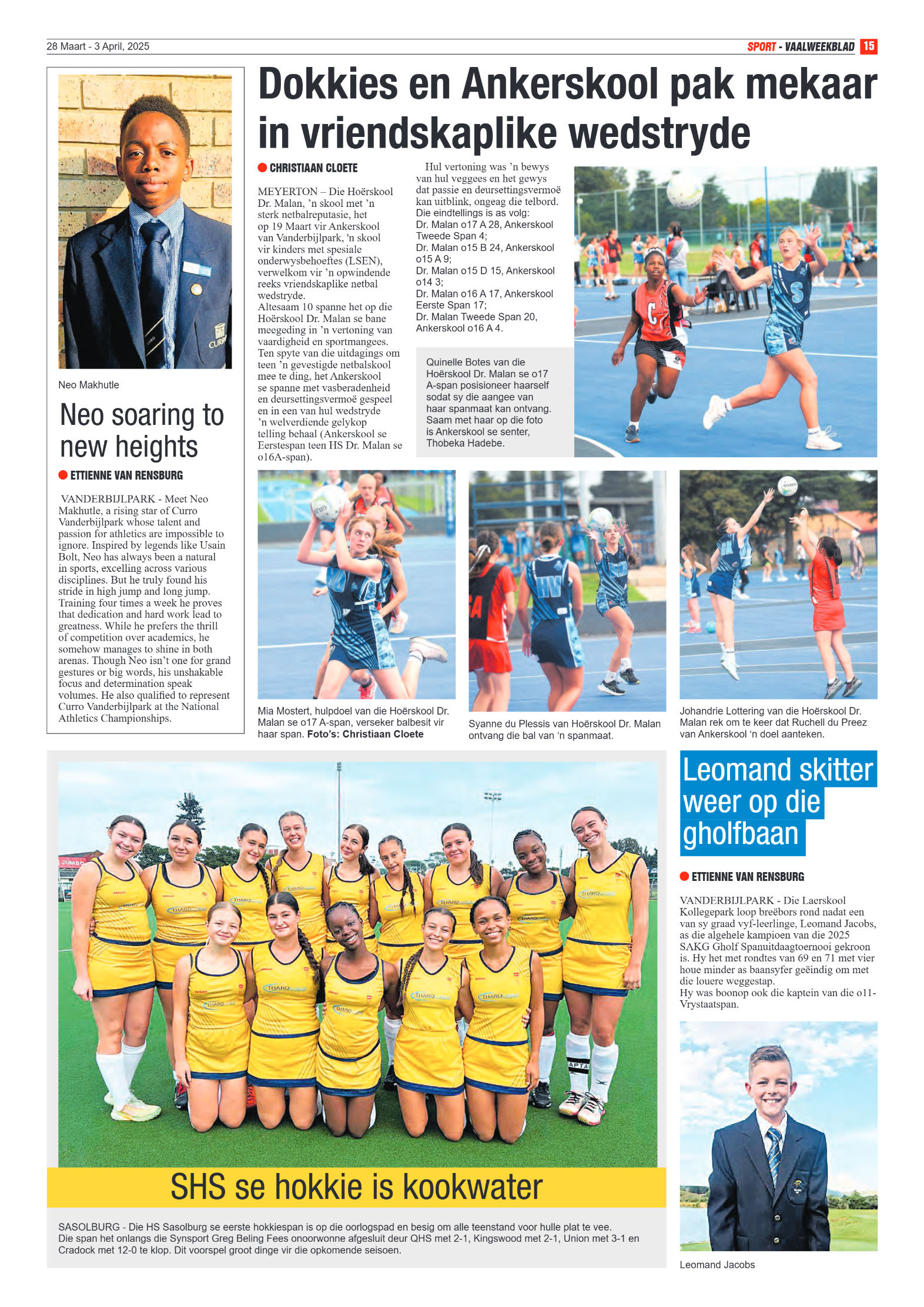 Vaalweekblad – 28 Maart – 3 April, 2025 page 15