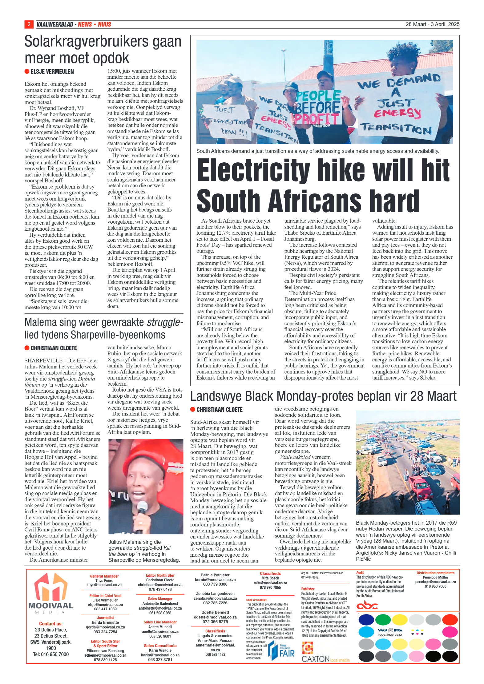 Vaalweekblad – 28 Maart – 3 April, 2025 page 2