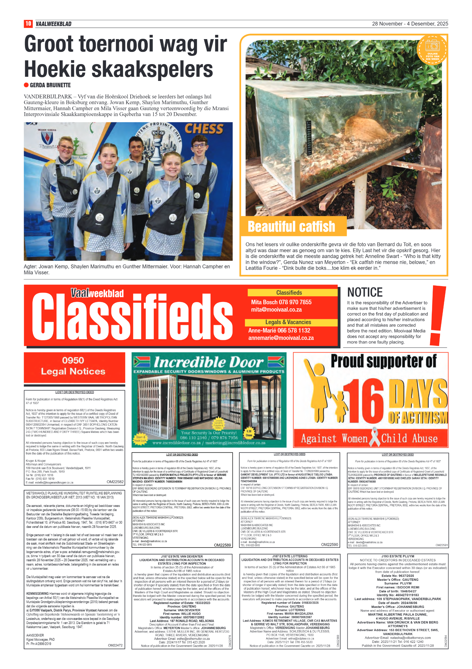 Vaalweekblad 28 November – 4 Desember, 2025 page 10
