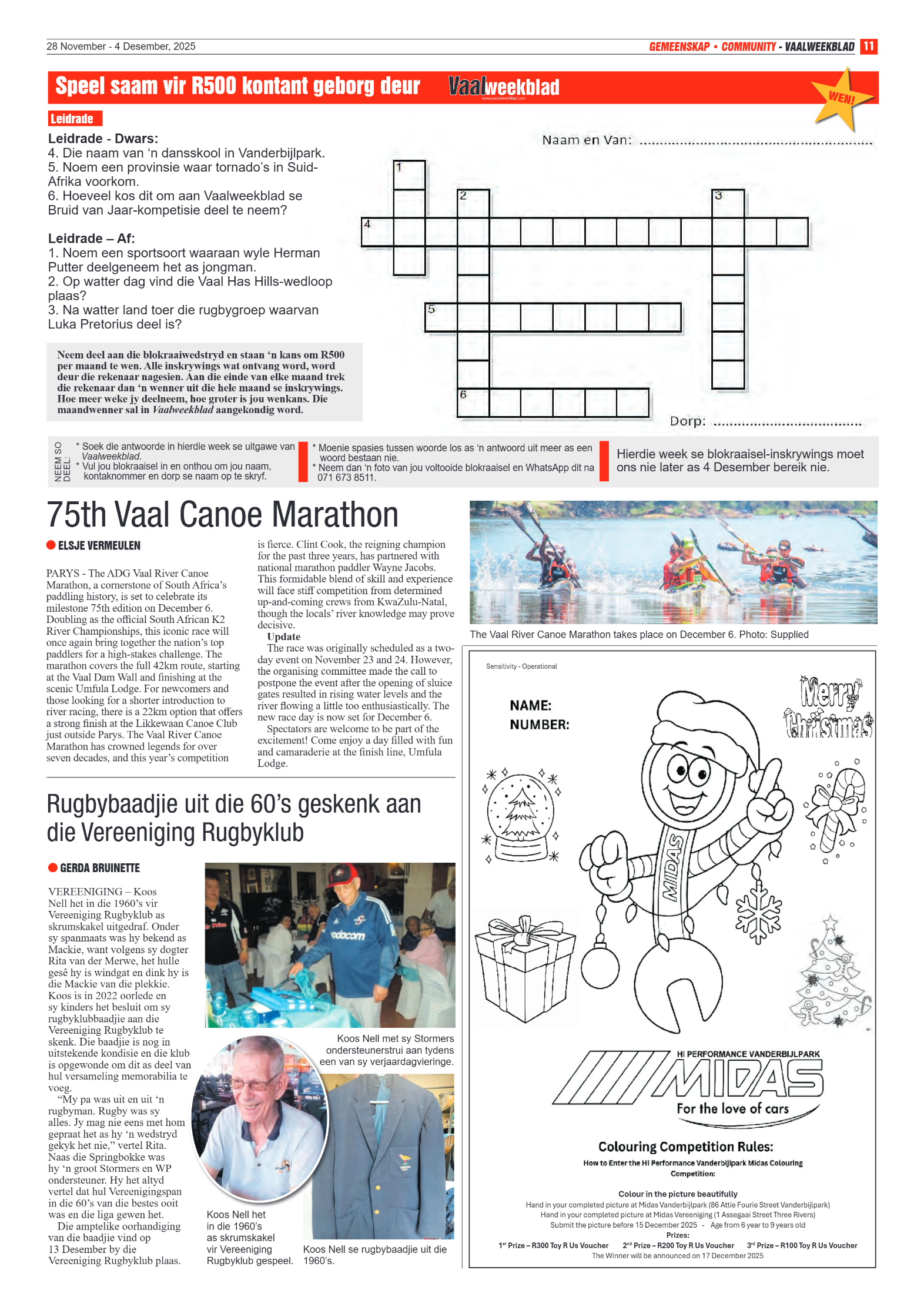 Vaalweekblad 28 November – 4 Desember, 2025 page 11
