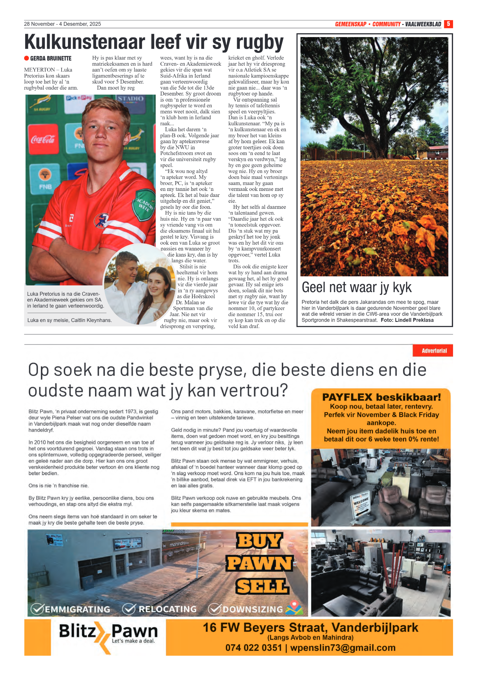 Vaalweekblad 28 November – 4 Desember, 2025 page 5