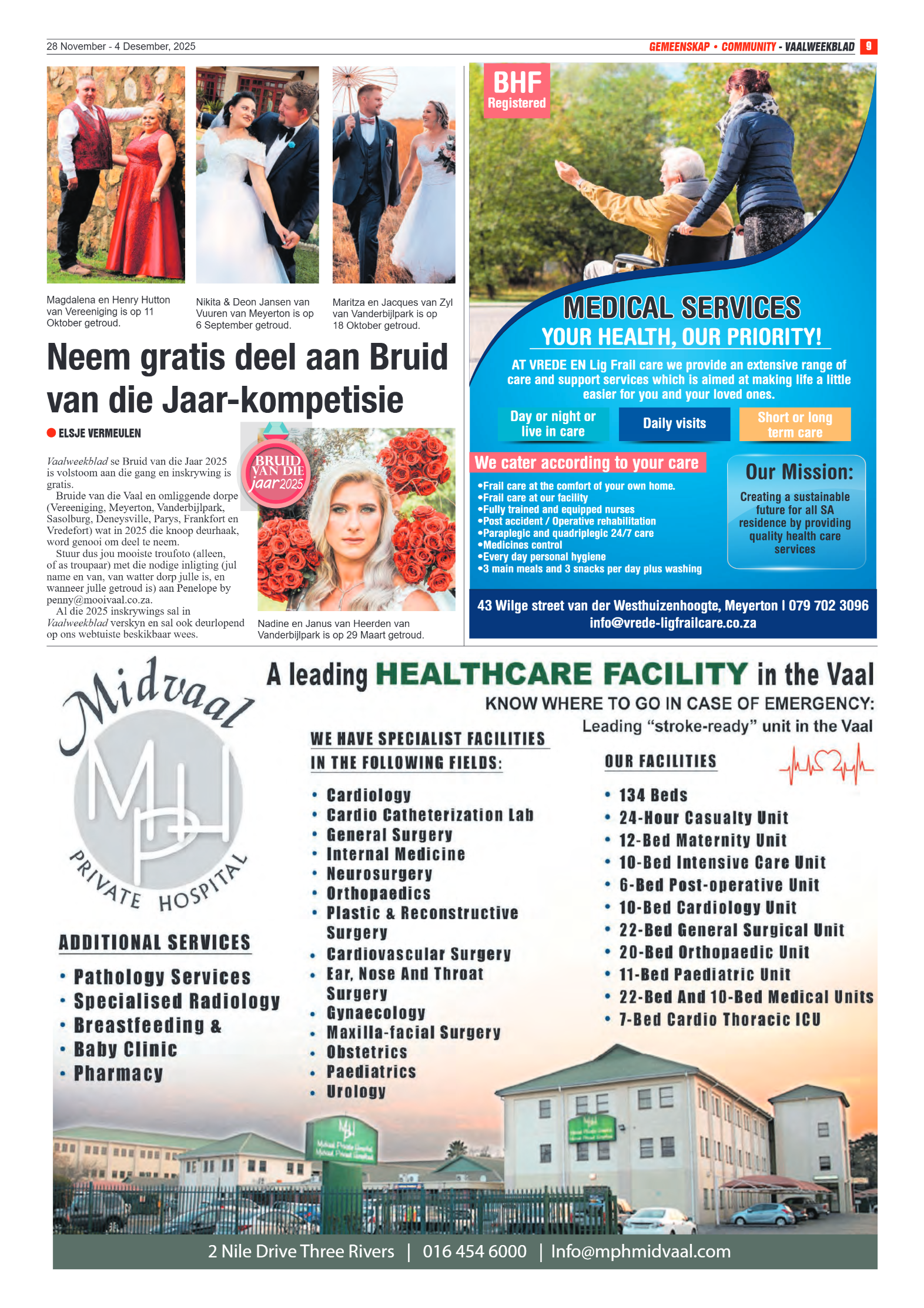 Vaalweekblad 28 November – 4 Desember, 2025 page 9
