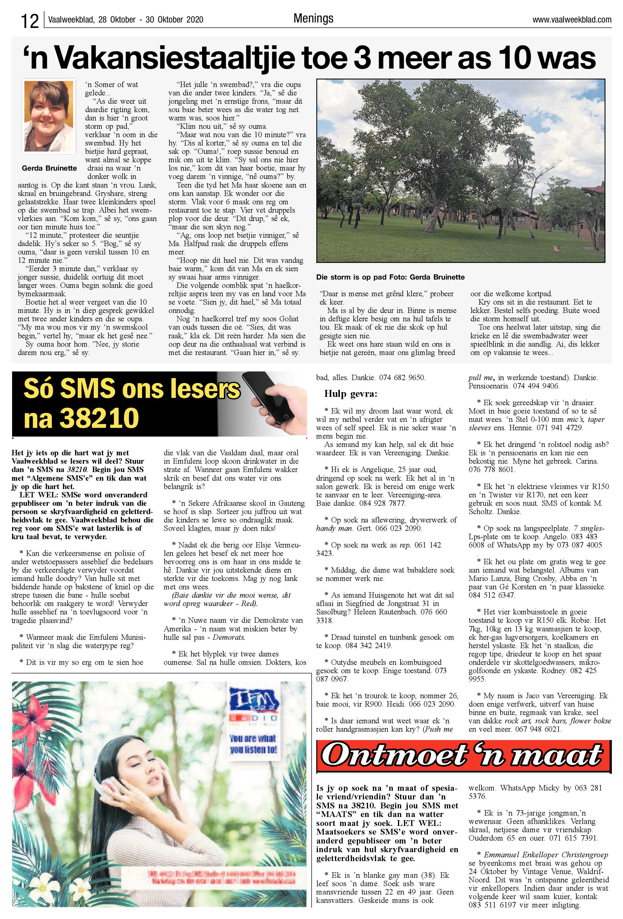 Vaalweekblad 28 Oktober – 30 Oktober 2020 page 12