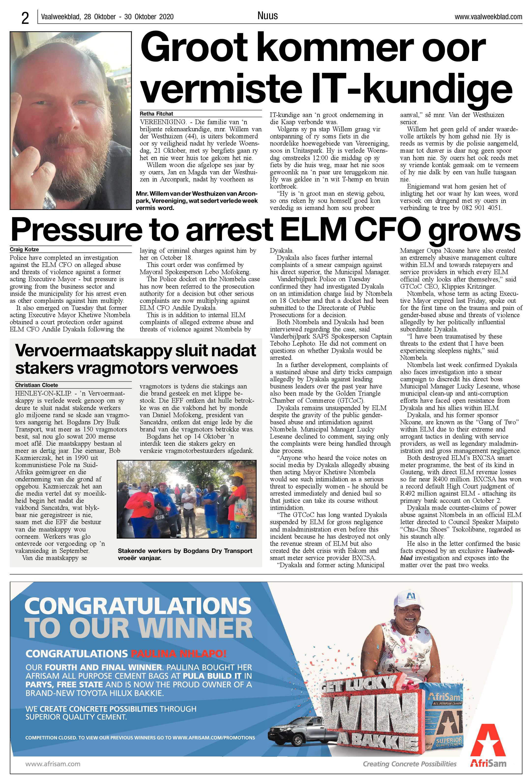 Vaalweekblad 28 Oktober – 30 Oktober 2020 page 2