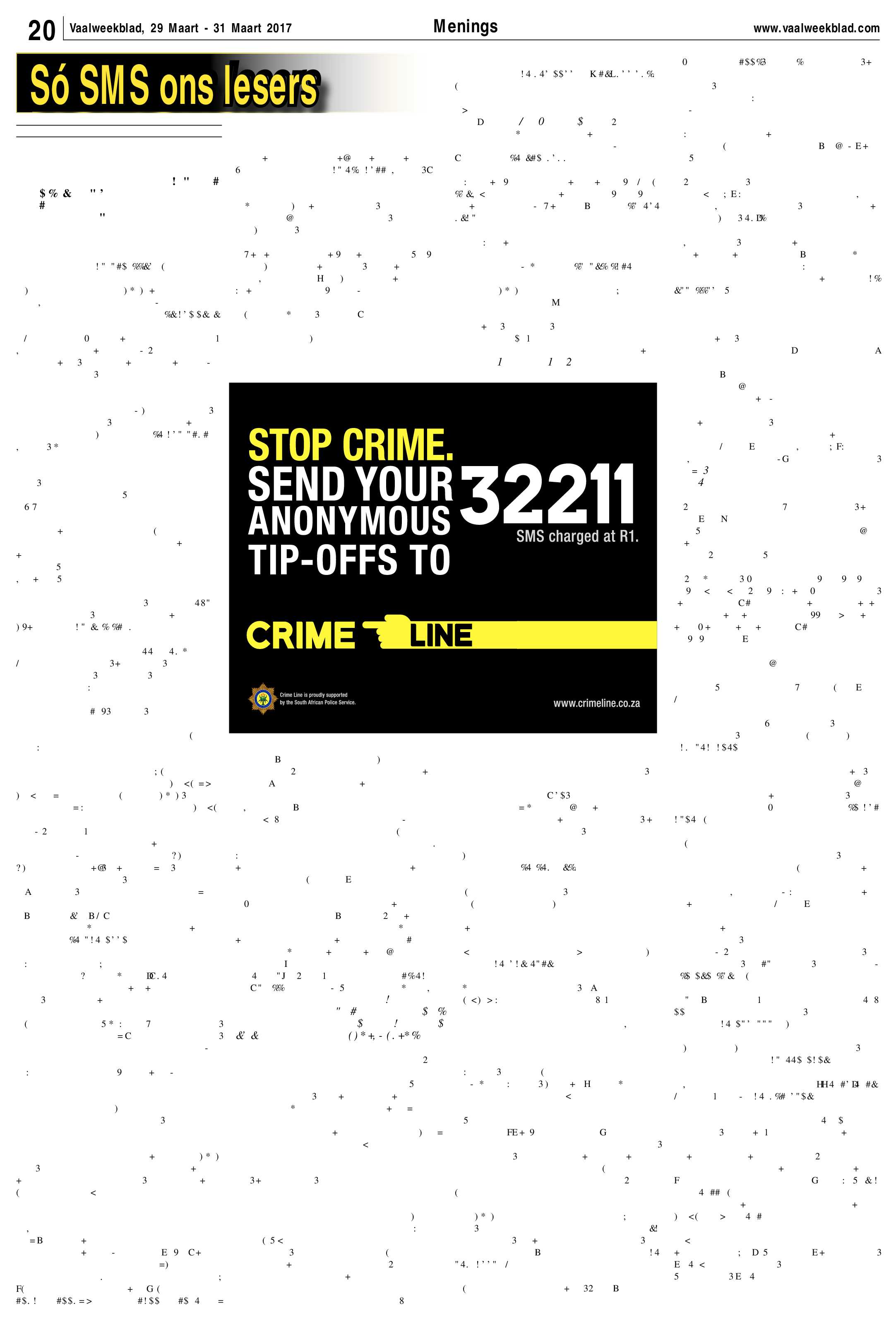 Vaalweekblad 29 – 31 Maart 2017 page 20