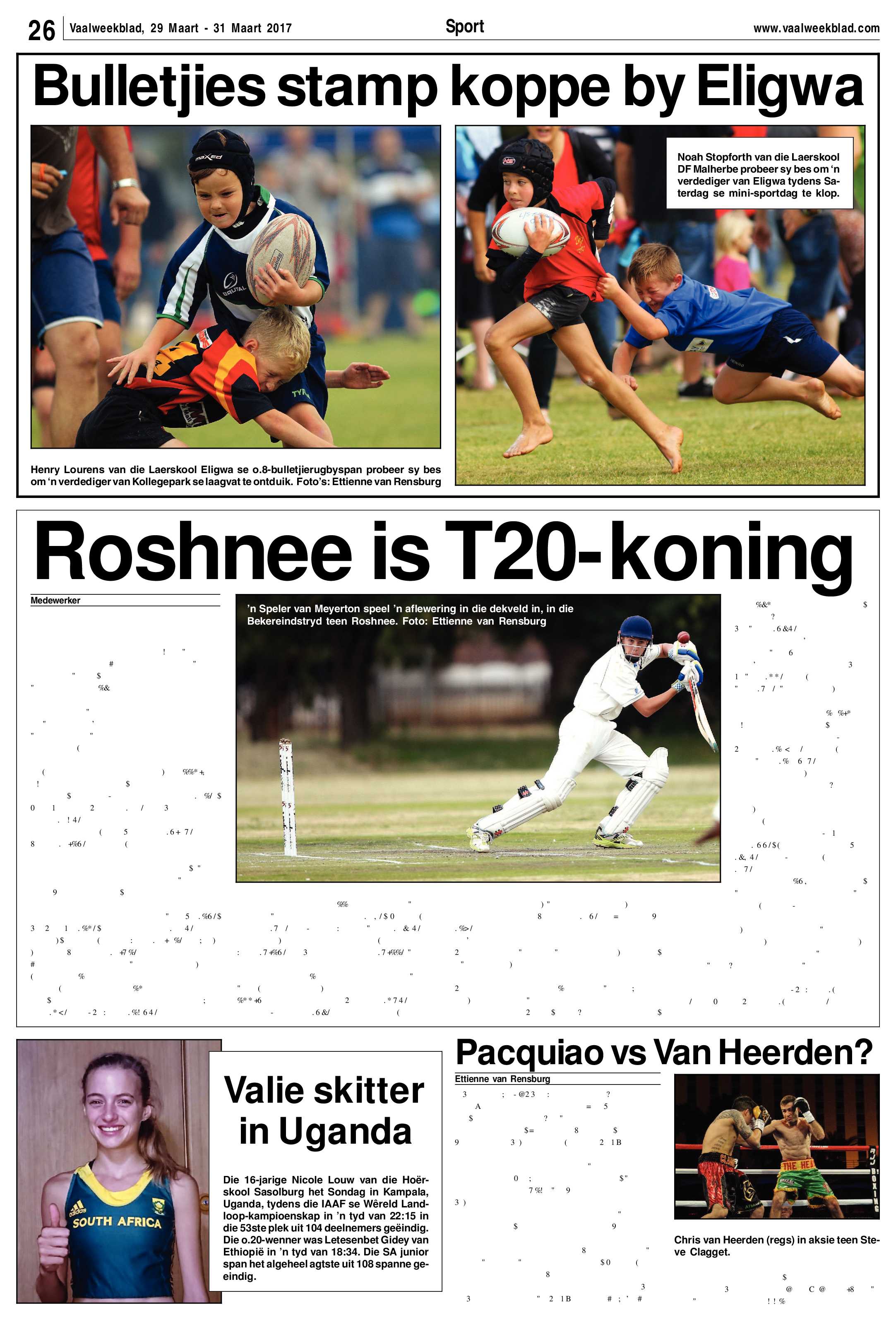 Vaalweekblad 29 – 31 Maart 2017 page 26